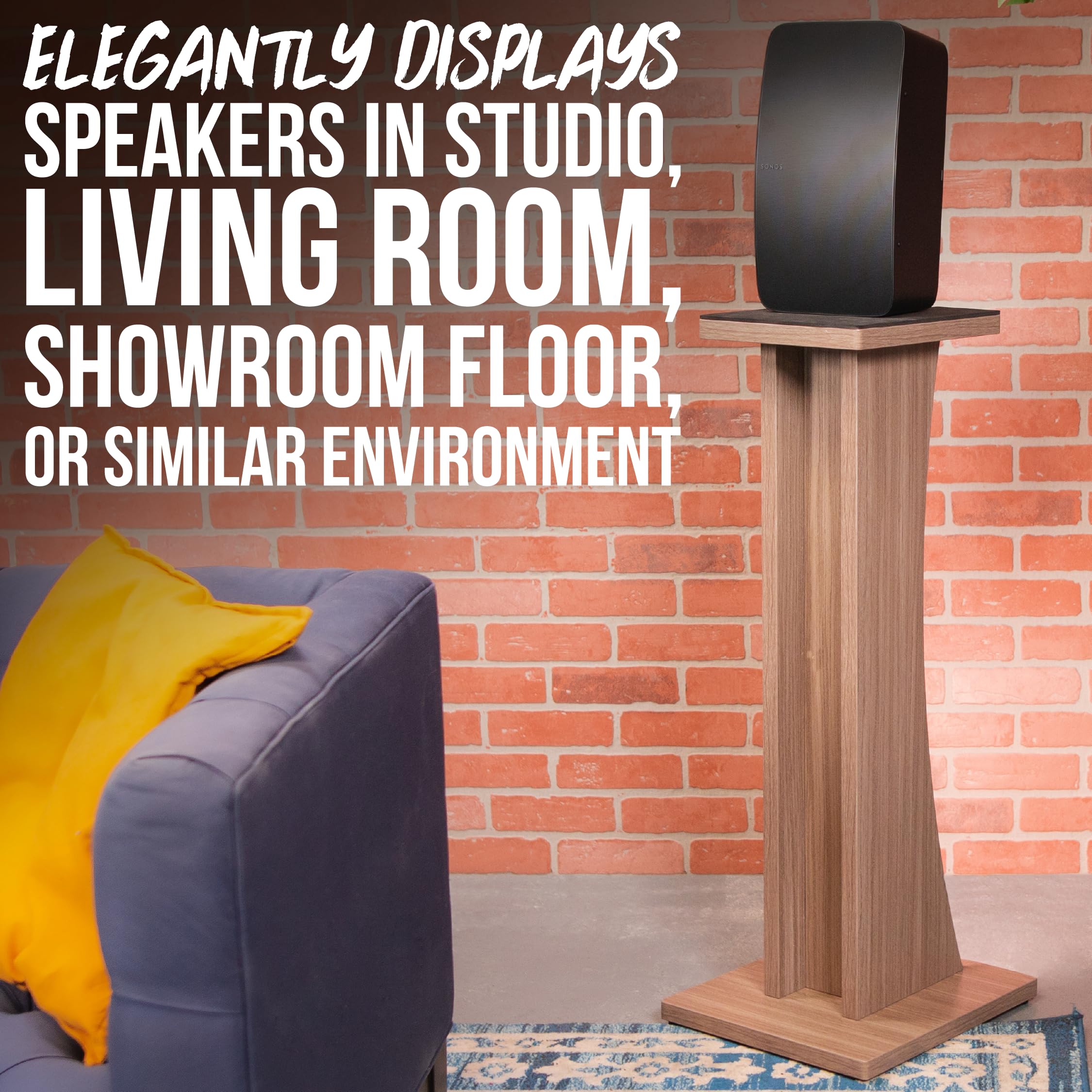 Gator Frameworks Elite Series GFW-ELITESPKSTMN-MPL Support de Haut-Parleur en Bois pour Studio avec Finition érable Naturel