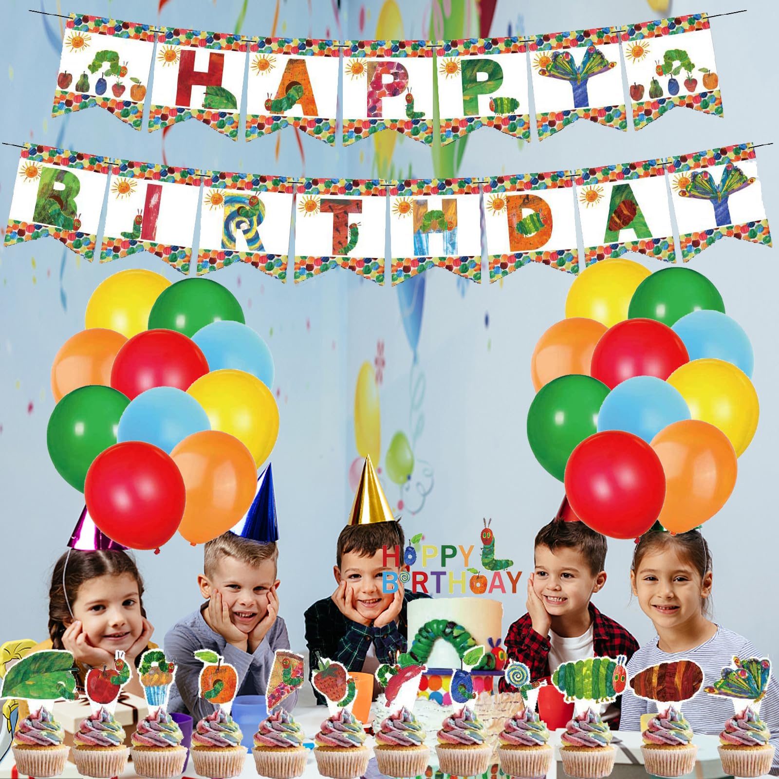 Décoration Anniversaire The Very Hungry Caterpillar Ballons