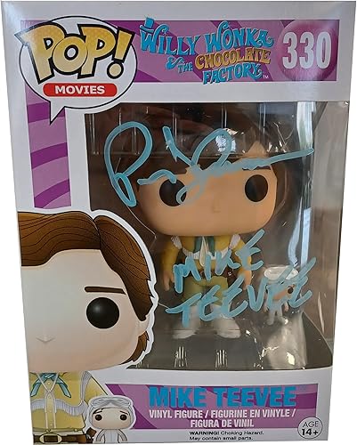 Funko + Signature Willy Wonka + Protector (1971) Retro Pop! Movies - Figura de vinilo firmada con funda protectora de caja ToyBop (Mike Teevee -