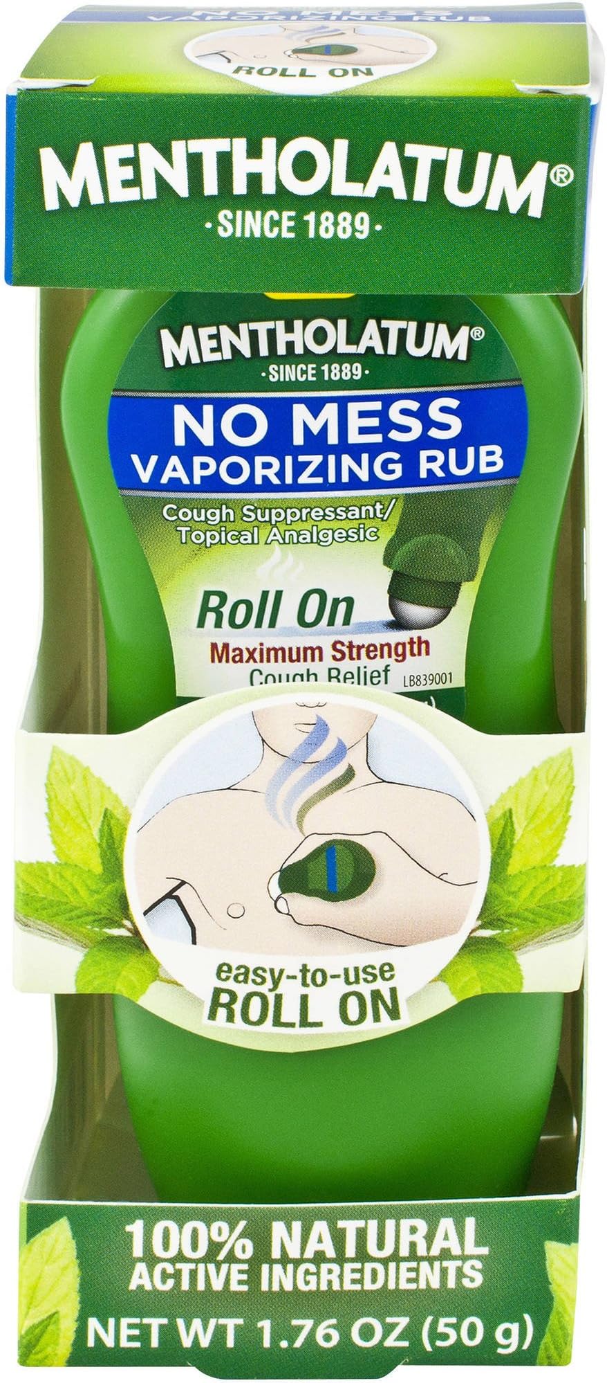 Roll On Maximum Strength Cough Relief, 1.76 Oz (Pack of 2)
