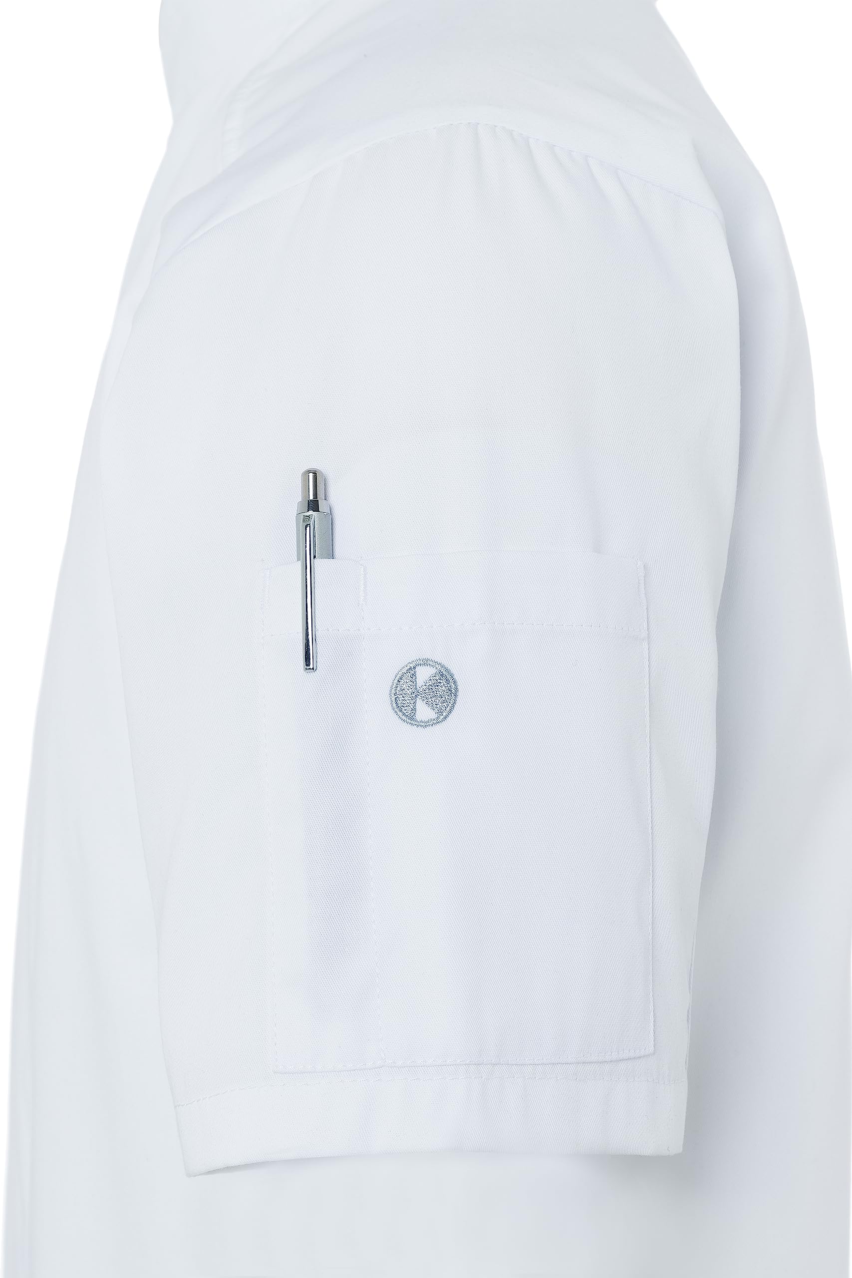 Karlowsky Herren Kochjacke Modern-Look Kurzarm Stehkragen Druckknöpfe 50% Polyester/50% Baumwolle