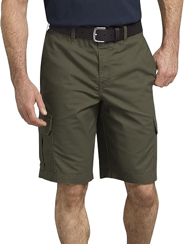 Dickies Men's Tough MAX Ripstop Cargo Short, Rinsed Moss, 38