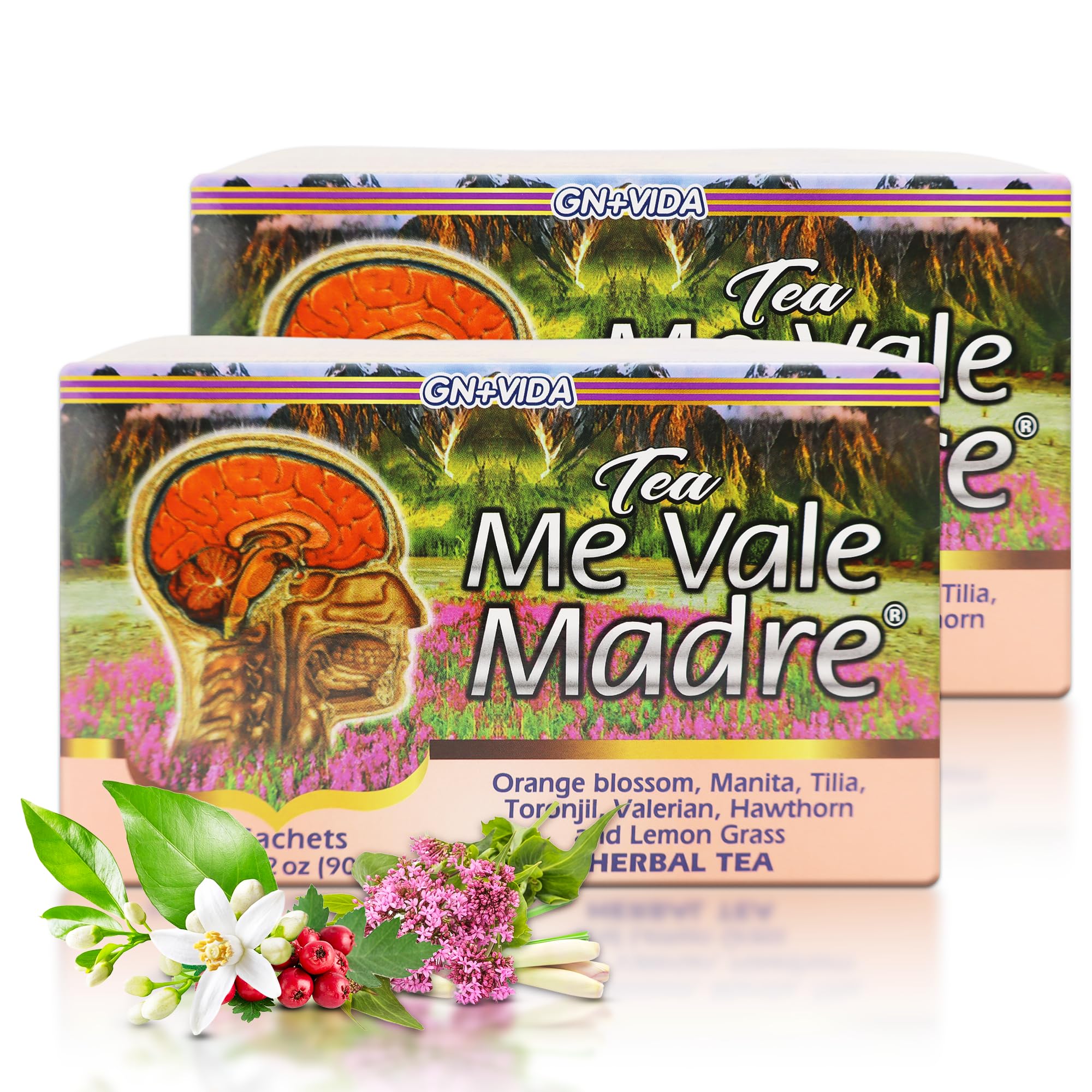 Me Vale Madre 60 Caps Each Box Headache Migraine & Stress