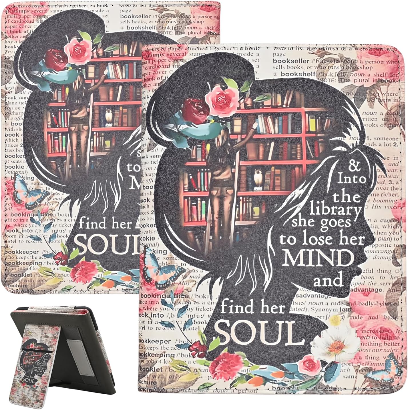 Case for 7"/6.8" Kindle Paperwhite(12th/11th Generation-2024/2021) and Kindle Colorsoft Signature Edition, Book Lovers Gifts PU Shell Cover with Auto-Wake/Sleep for Kindle Paperwhite 2024