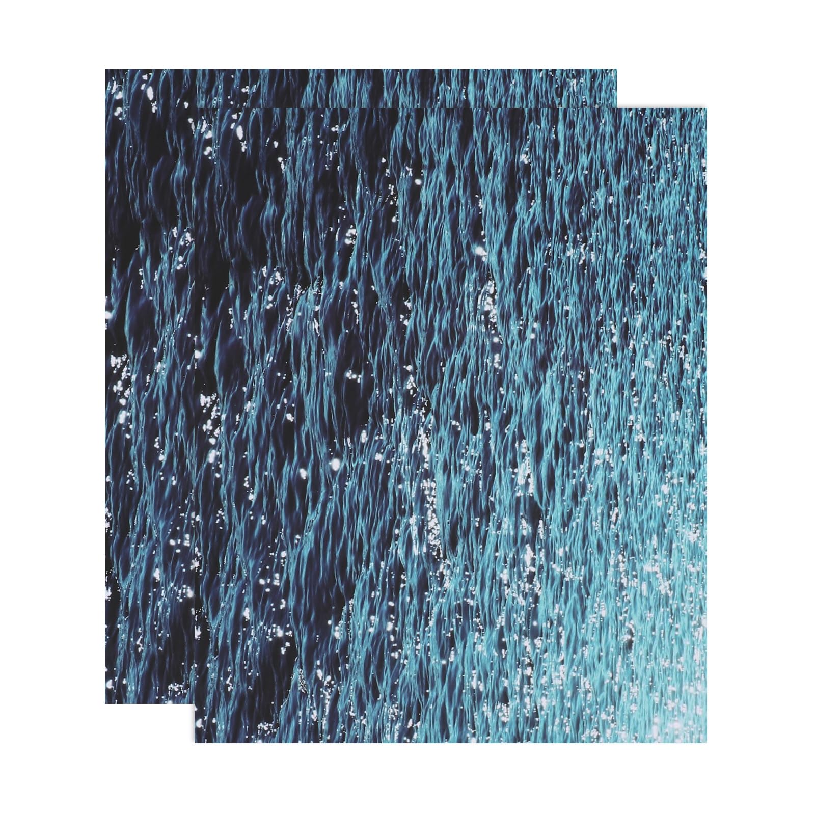 sourcing map 2 Pcs Ripple Water Sticker, Self Adhesive Artificial Water Wave Effect Stickers 11.69"x8.27" Dollhouse Wallpaper Sheets for DIY Dollhouse, Miniature Landscapes, Pure Blue