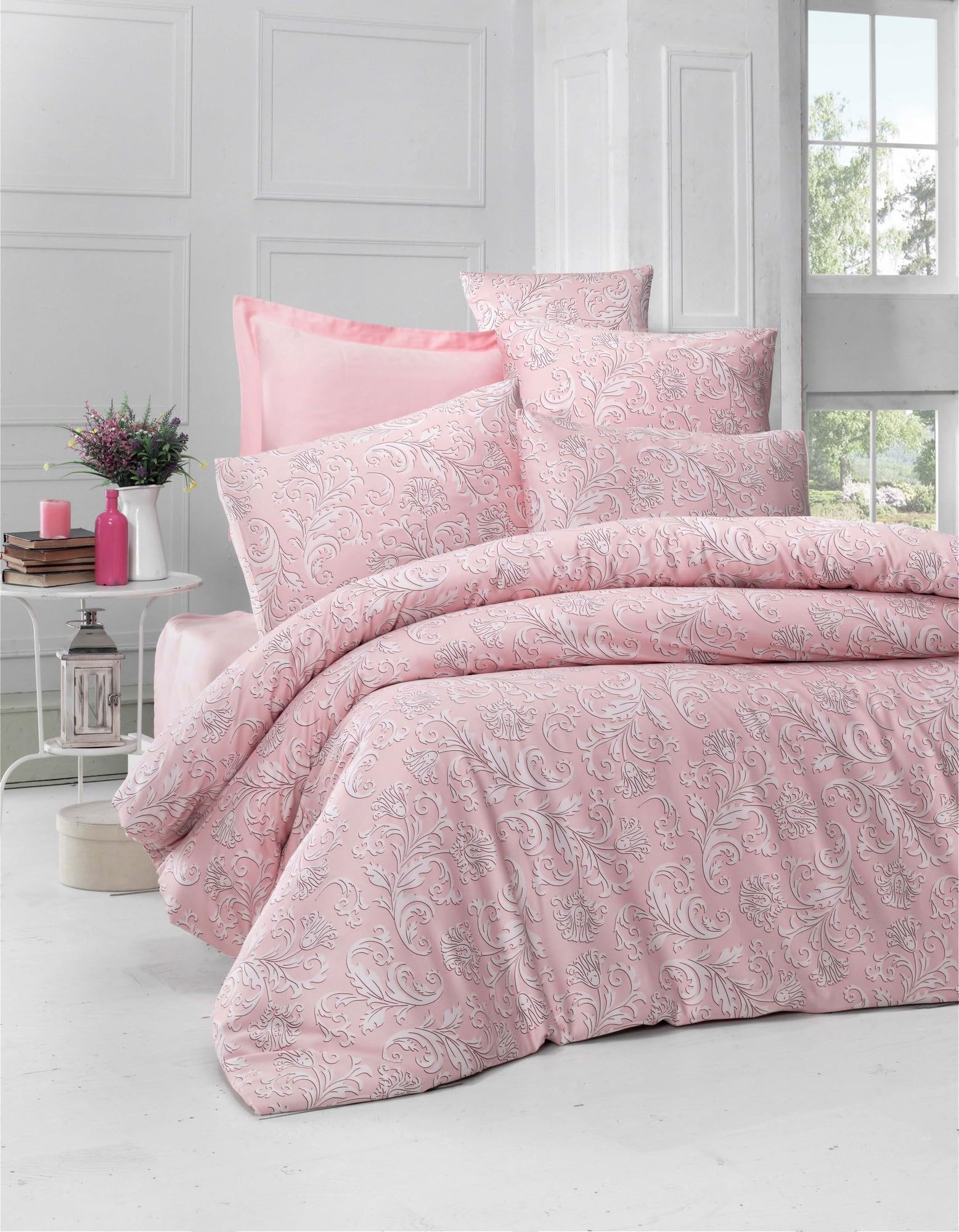 Parure de lit Simple XL satin lavable 40°C coton poudre doux