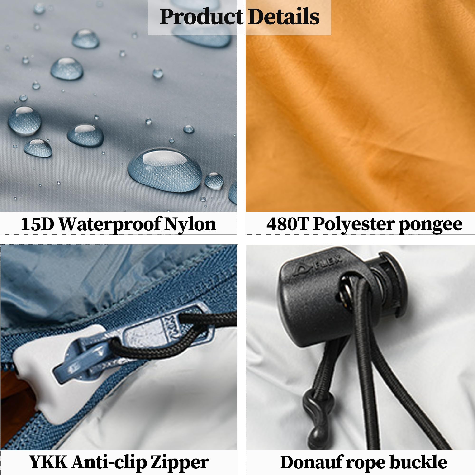 Naturehike Schlafsäcke, 850FP, wasserabweisender Gänsedaunen-Schlafsack, 15D-Nylon, wasserdicht, geschlossen, leicht, tragbar, für Übernachtungen bei kaltem Wetter und Camping, mit Aufbewahrungstasche