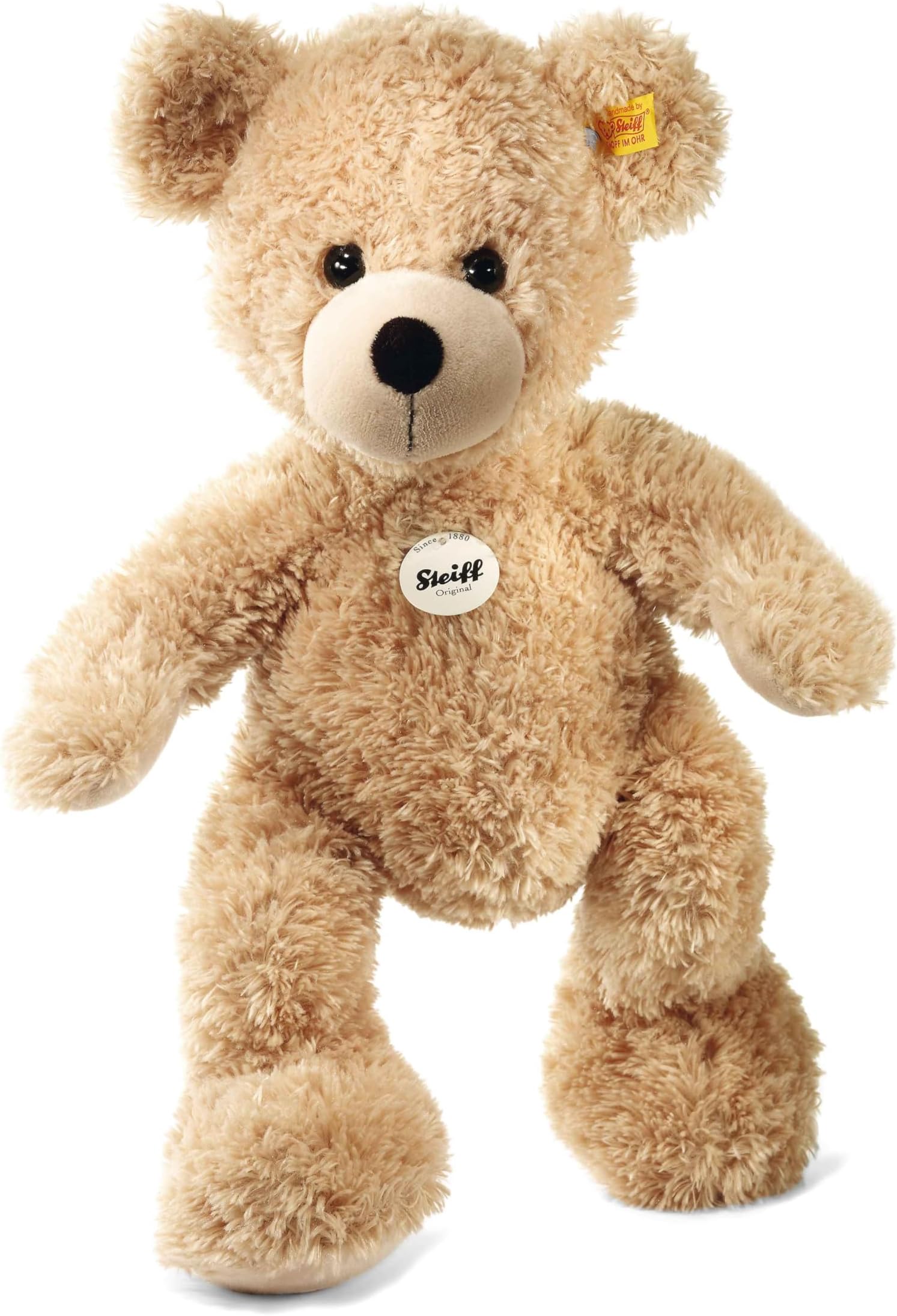 USA Beige Fynn Teddy Bear Plush Collectible, 15.75” x 10.6” x 5.5” – Handmade Craftsmanship (111679)