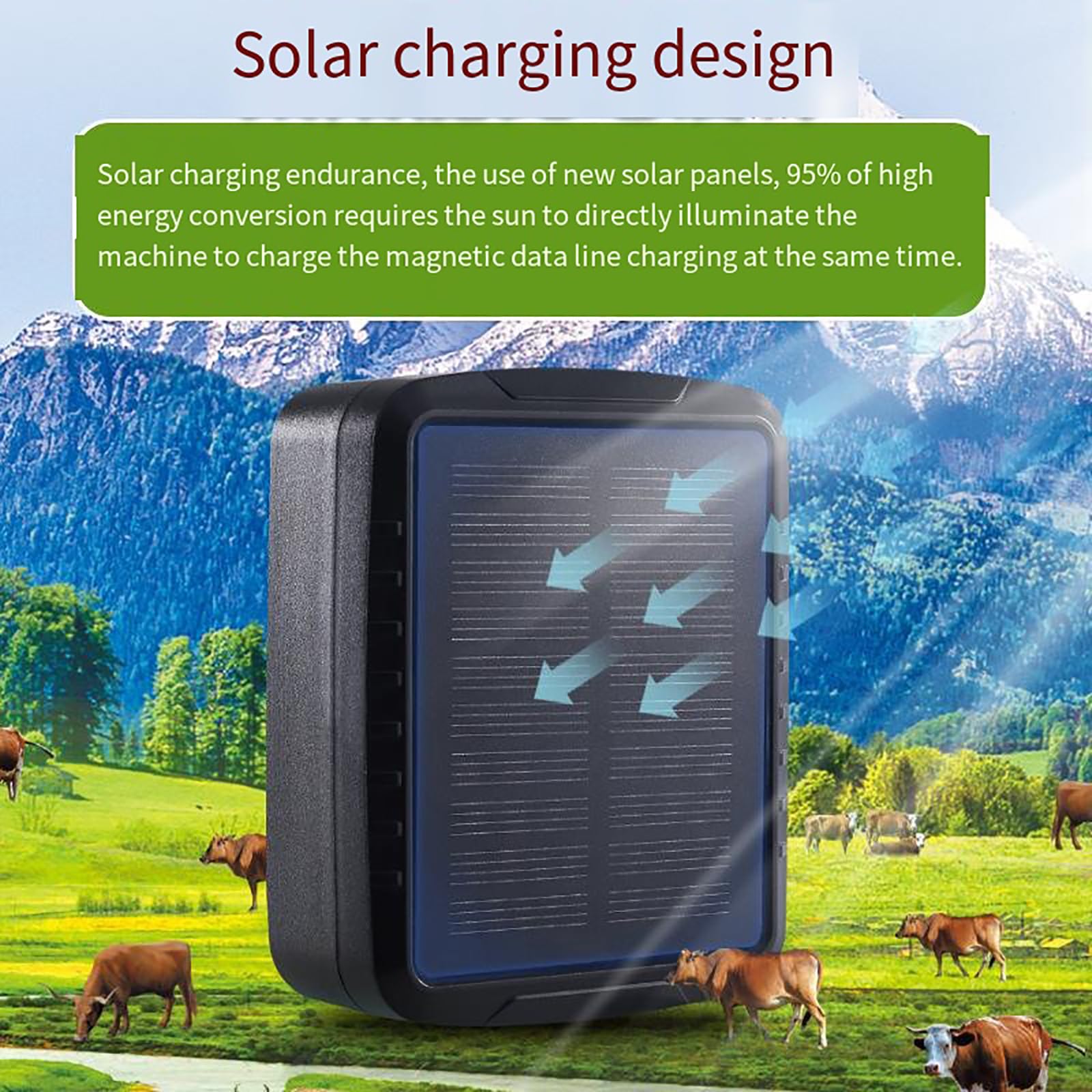 McbeAn Localizador GPS De Animales, Rastreador Solar De Mascotas, Posicionamiento En Tiempo Real, Seguimiento Histórico| Alarma Remota| Monitoreo Móvil| IP68 a Prueba De Agua, para Bovinos, Ovinos