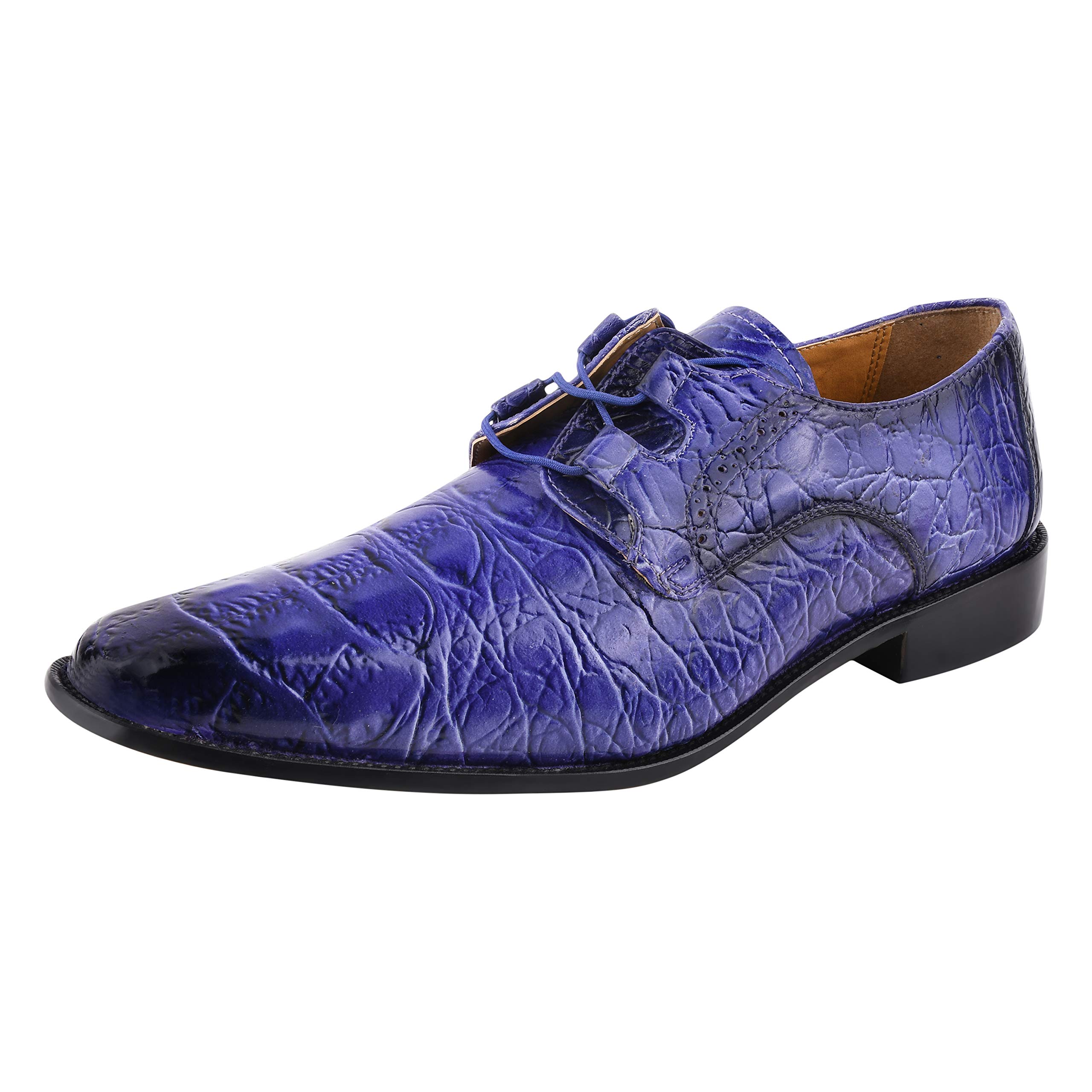 LIBERTYZENO Mens Genuine Leather Adults Tassel Loafer Slip On Lace Up Oxford Dress Shoes for Easter Gift
