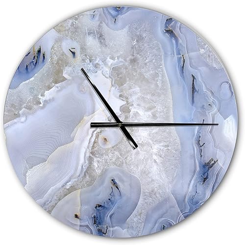 Reloj de pared moderno 'Agate Stone' para el hogar, dormitorio, baño, oficina, sala de estar, decoración, 23 x 23 pulgadas (reloj-TOP 20)