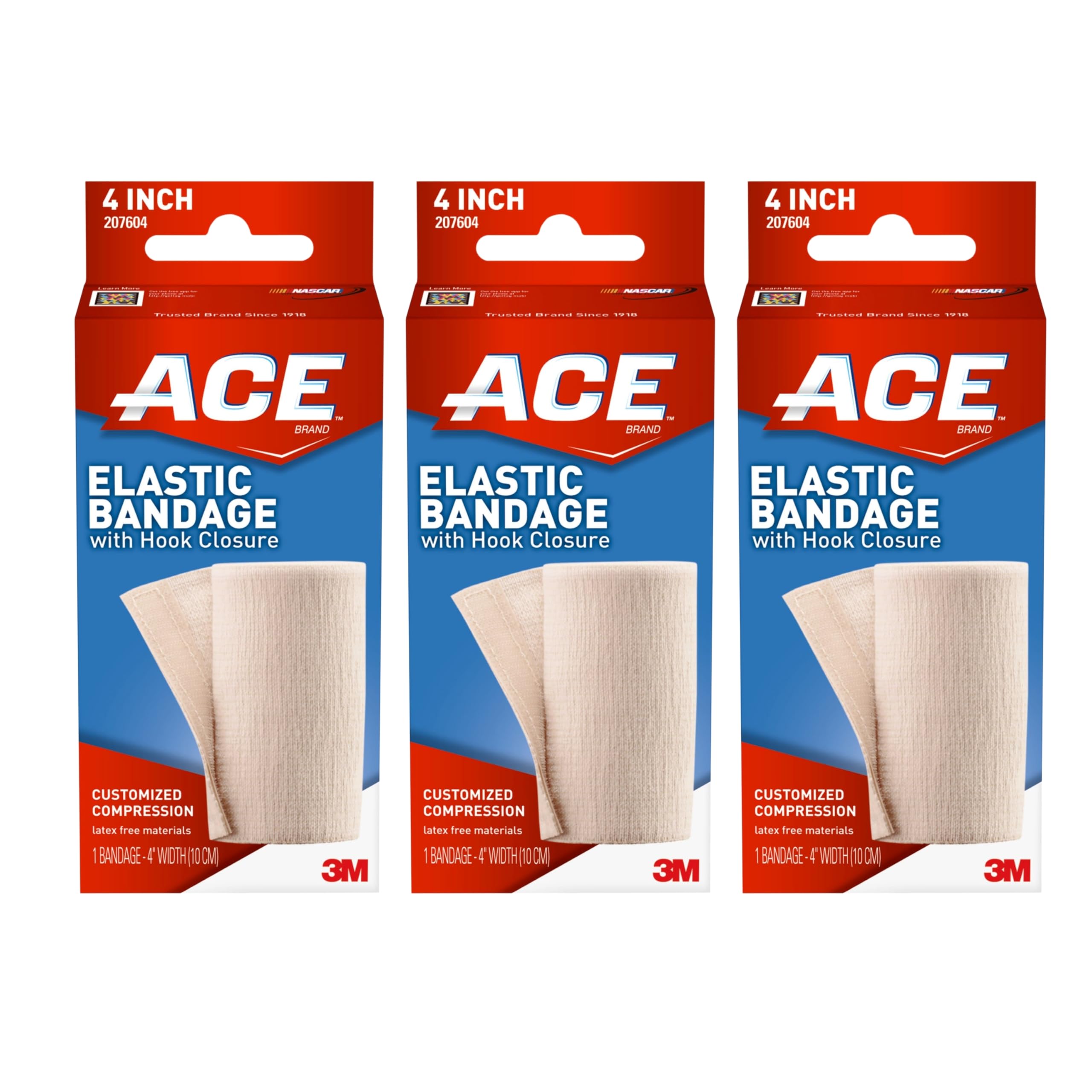 Elastic Bandage with Hook Closure, 4 Inches 1 ea