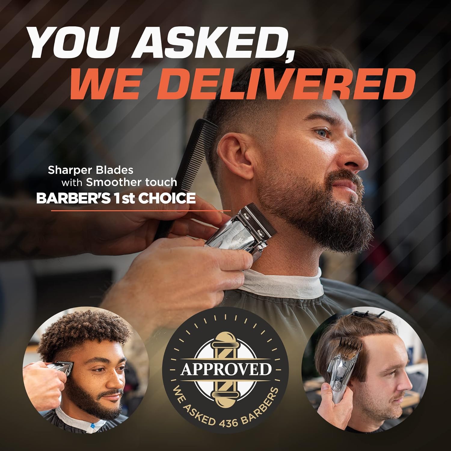 Fagaci Hair Clippers for Men Professional with Precise Cutting, Turbo Power Professional Barber Clippers Cordless, Powerful Motor Fade Mens Hair Clipper Set, Precision Blades Haircut Machine Kit - Image 9