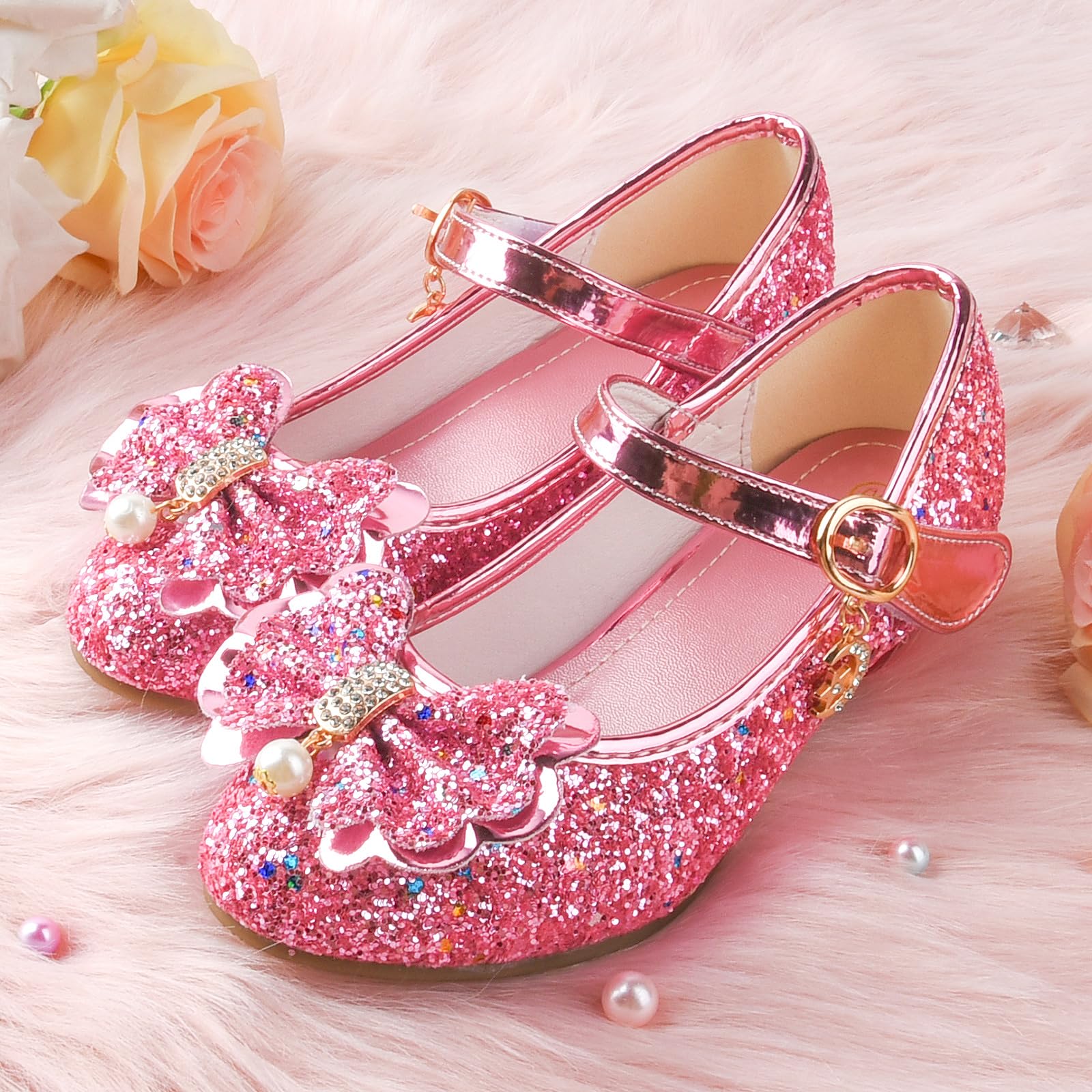 JerrisApparel Prinzessin Schuhe Mädchen Karneval Party Hochzeit Mary Janes