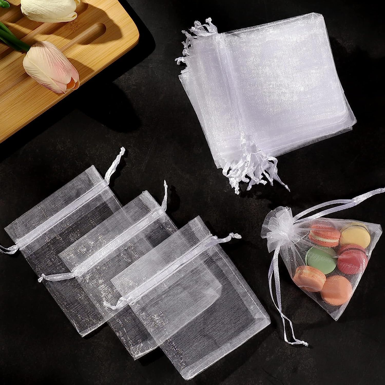 70 Pcs Sac de Protection de Raisin, Sacs Organza avec Cordon, Sac Protection Fruits, Sachet