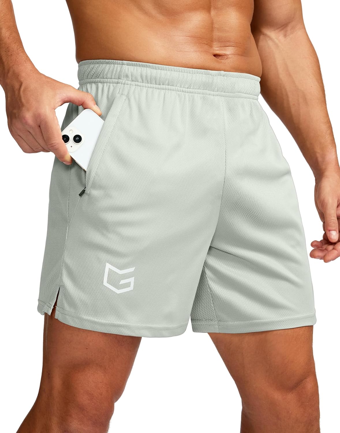 G Gradual Men's 5"/ 7"/ 9" Workout Running Shorts Quick Dry Lightweight Gym Shorts with Zip Pockets