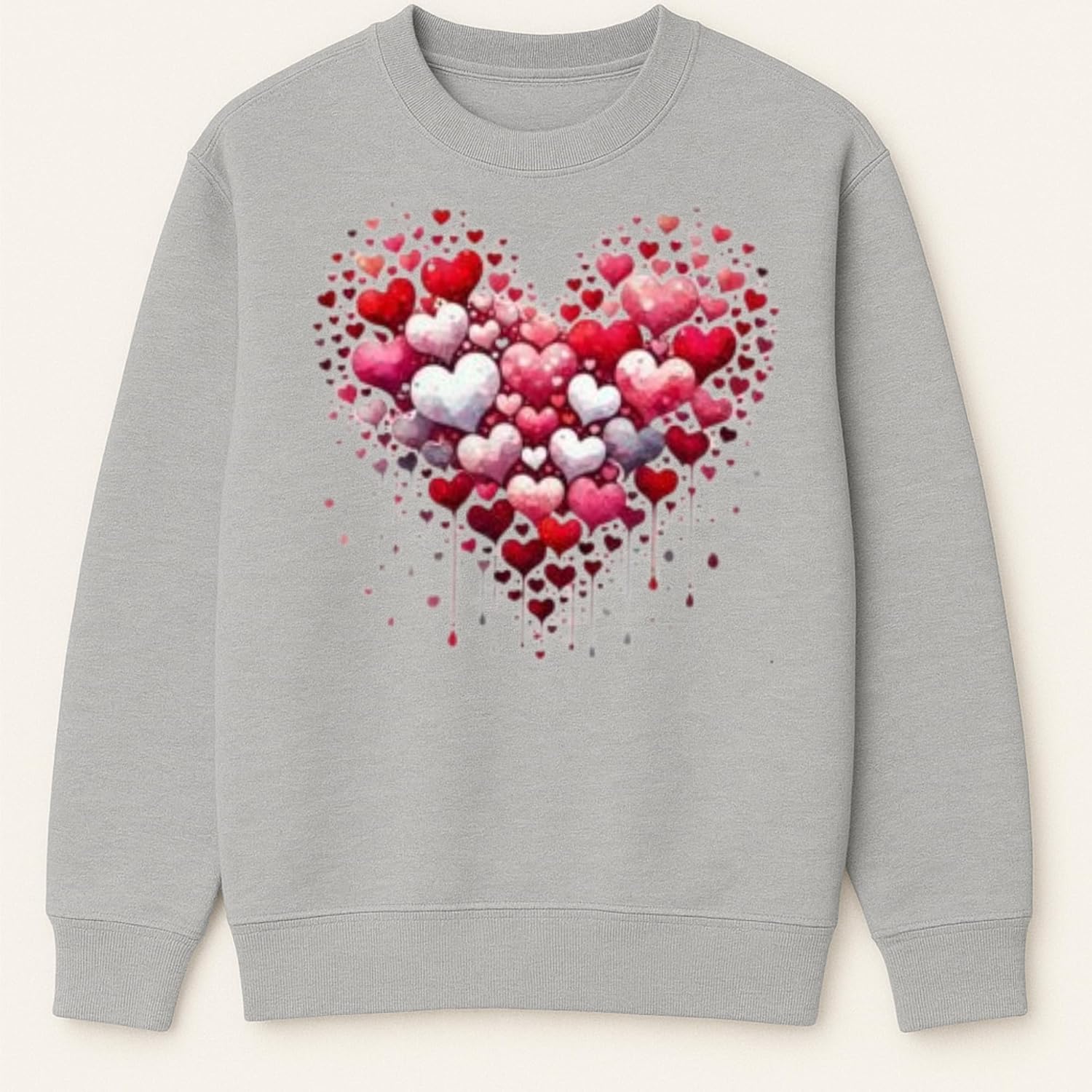 Women’s Valentine’s Day Heart T-Shirt – Love Graphic Short Sleeve Tee – Romantic Heart Design Casual Gift Shirt for Her White - Image 6