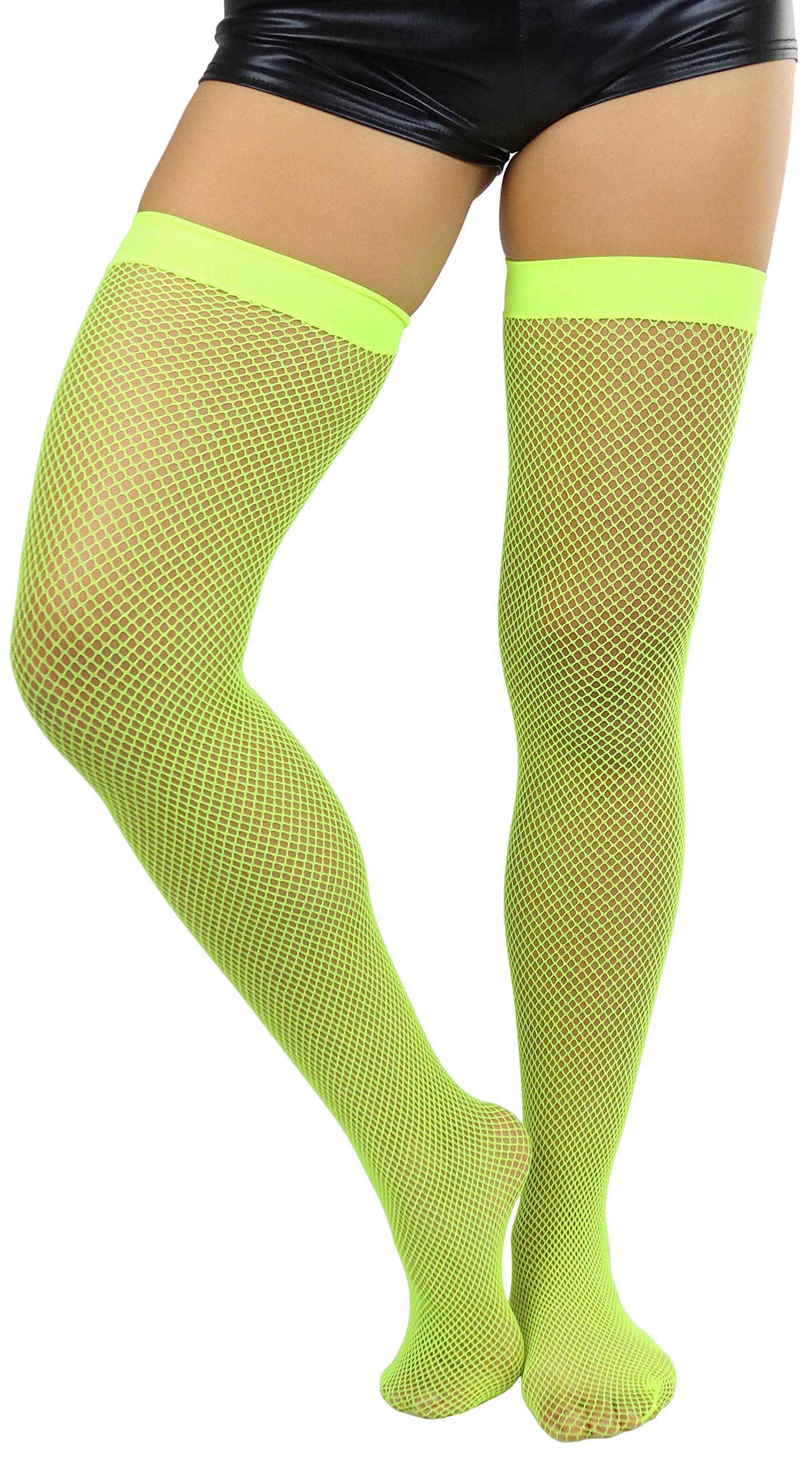 ToBeInStyle Women’s Fine Classic Fishnet Thigh High Stretch Nylon Novelty Stockings