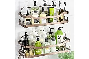 OMAIRA Bronze X-Large Adhesive Shower Caddy: Your Ultimate Shower Storage Solution