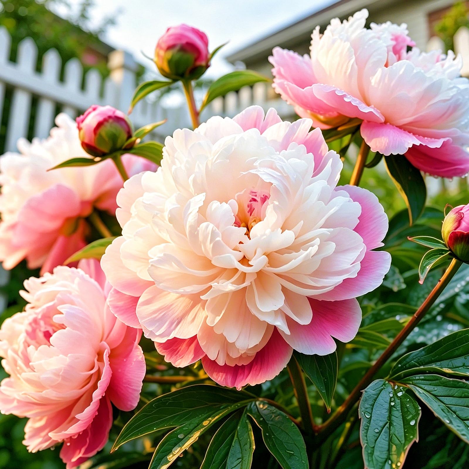 Outdoor Peony Plants - Vibrant and Colorful Flowers - Long-Lasting Bloom, Drought-Tolerant, top Choice for patios and Balconies Hardy Perennial - Excellent Display-1Bulb-b