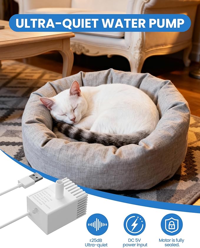 Fuente de Agua para Gatos de Acero Inoxidable 3.2L miniatura 7