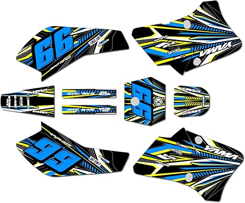 Miniatura 8 de Kalair GFX Kit de gráficos para Yamaha TTR 90 (2000-2008) Prime Series Blue 09 Mil - Calcomanías de motocicleta para motocross, sin plásticos
