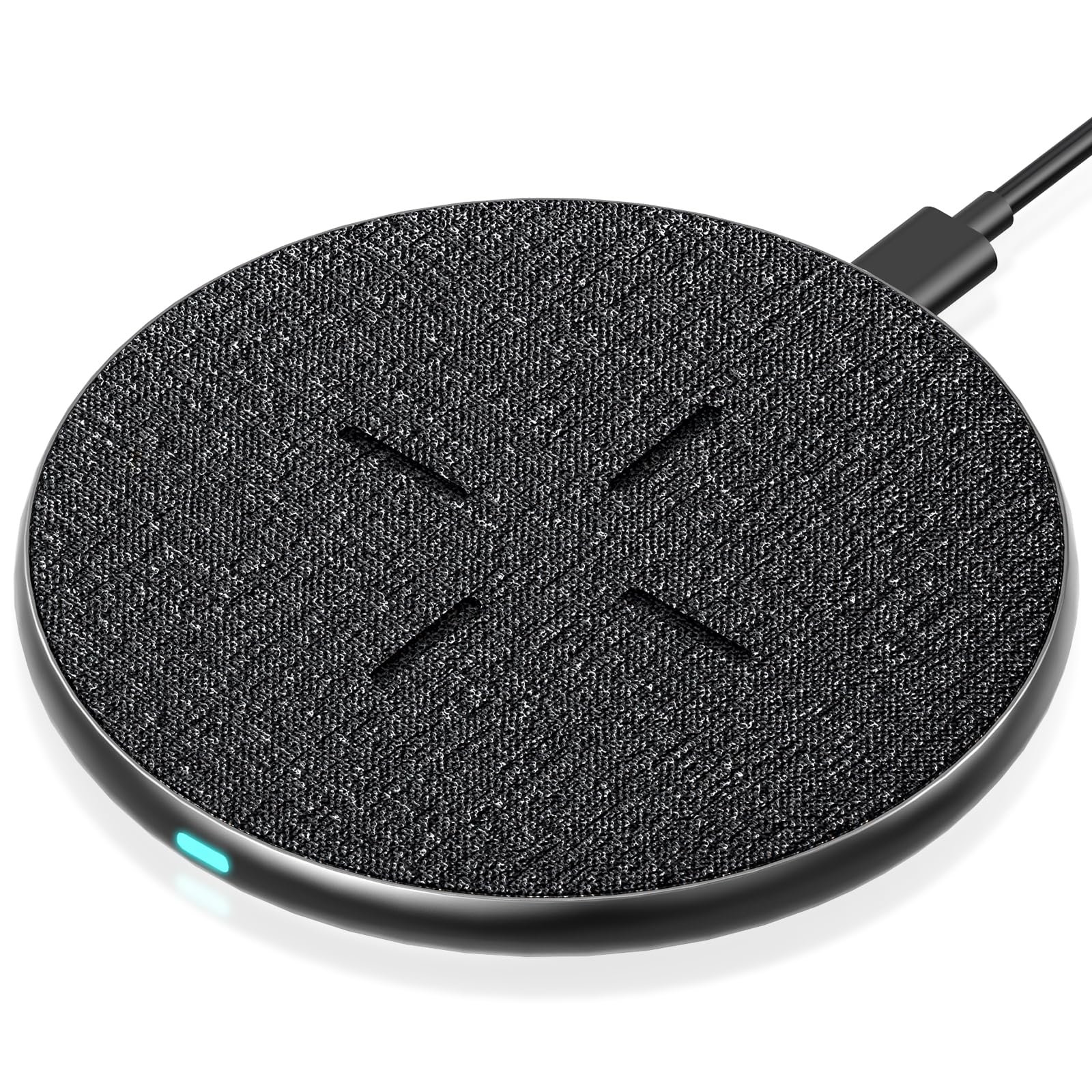 Wireless Charger for iPhone 15/14/13/12/11/Pro Max/XR/X/8 Plus, 15W Max Fast Wireless Charging Pad for Samsung Galaxy S22/S21/S20/S10, Qi Charger for HUAWEI P30 Pro and other phone