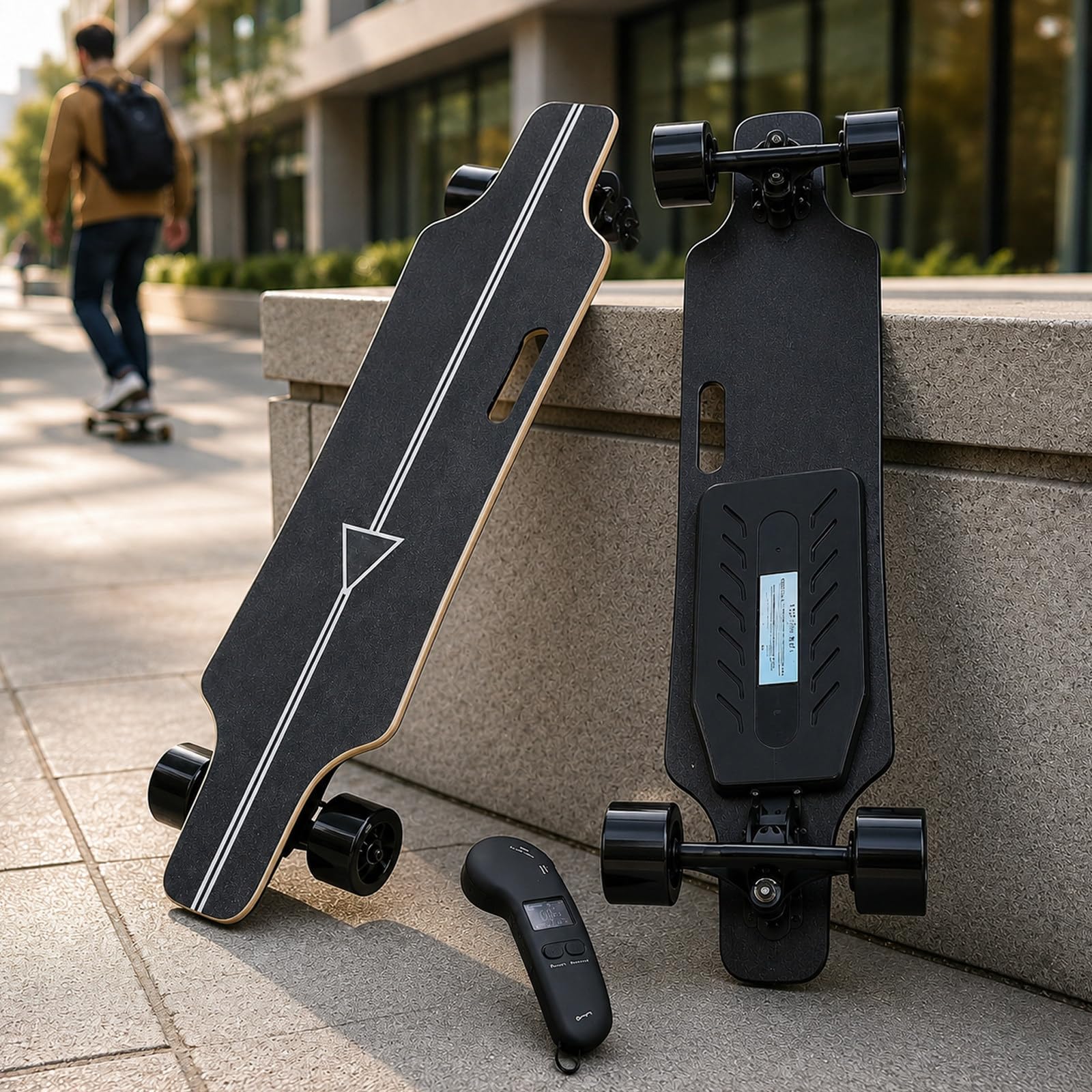 Longboard électrique adulte en érable 7 plis pour charge de 90kg max