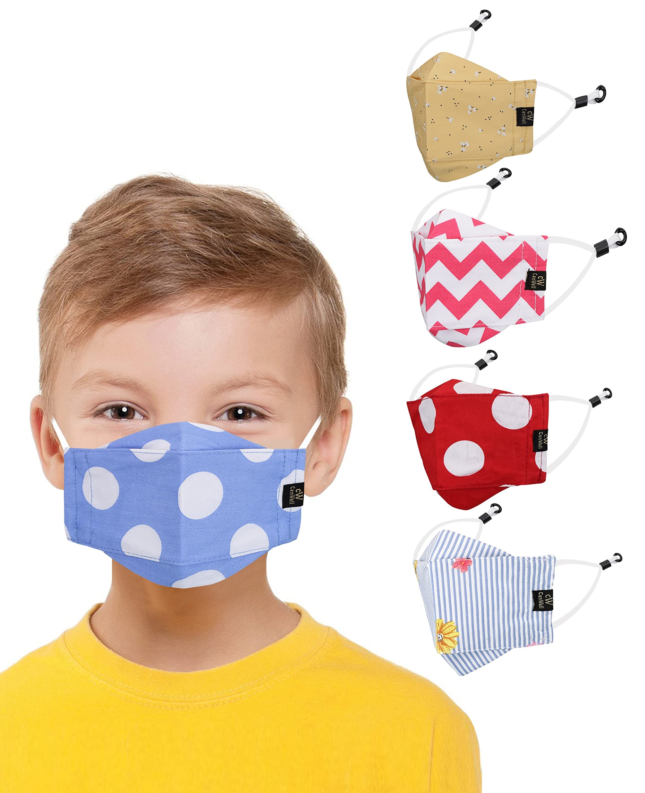 Cenwell Kids 3D Mask Reusable, Washable, Breathable & Comfortable Stylish Face Mask with Adjustable Earloops for Boys Girls Children Gift, Cute Designer Mask, Cotton (B08WRNJLXQ) Amazon Price History, Amazon Price Tracker