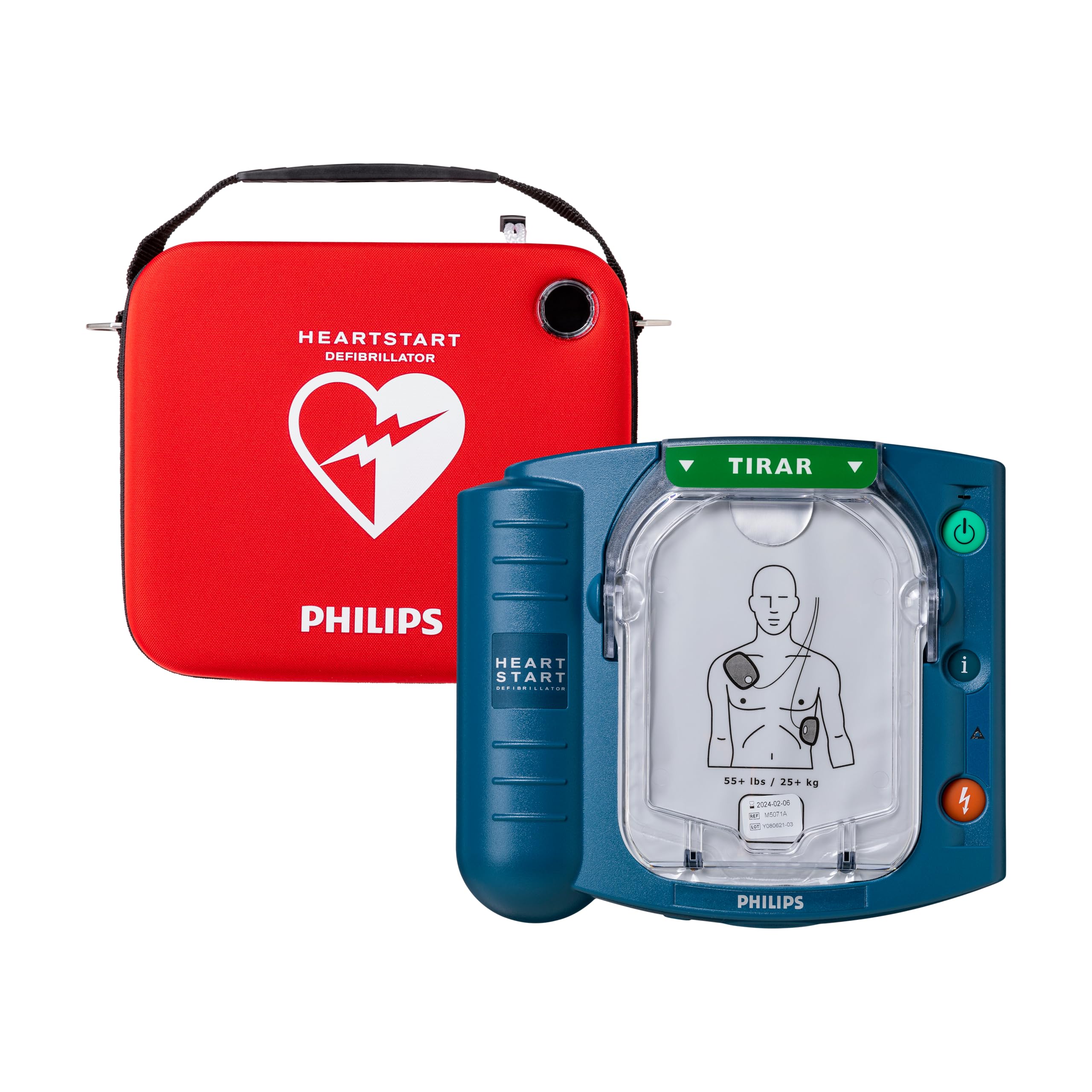 Philips HeartStart HS1 Desfibrilador con maleta de transporte pequeña, M5066A-C02