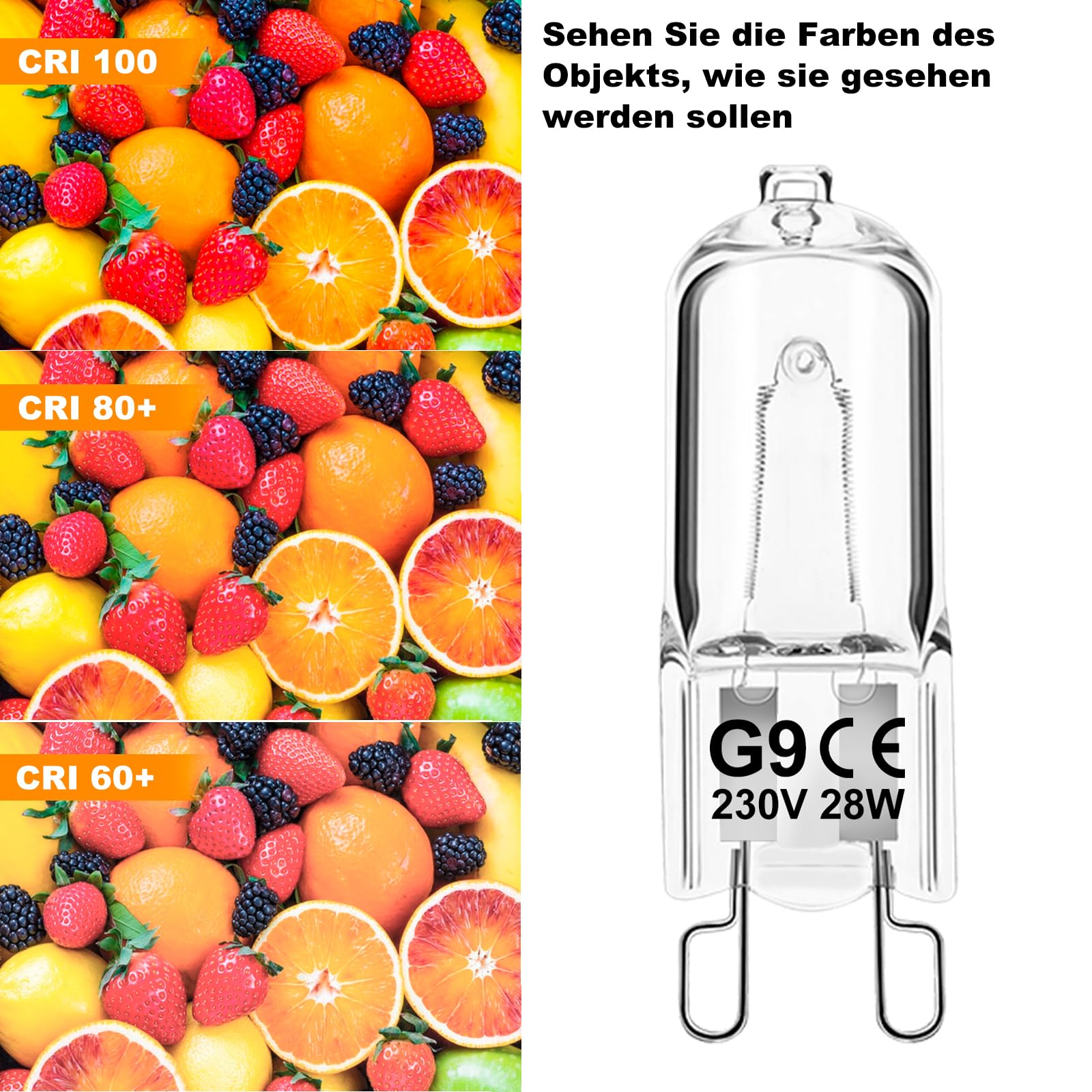 Ampoules Halogènes G9 28W 2800K - Paquet De 10, Dimmable, Blanc Chaud
