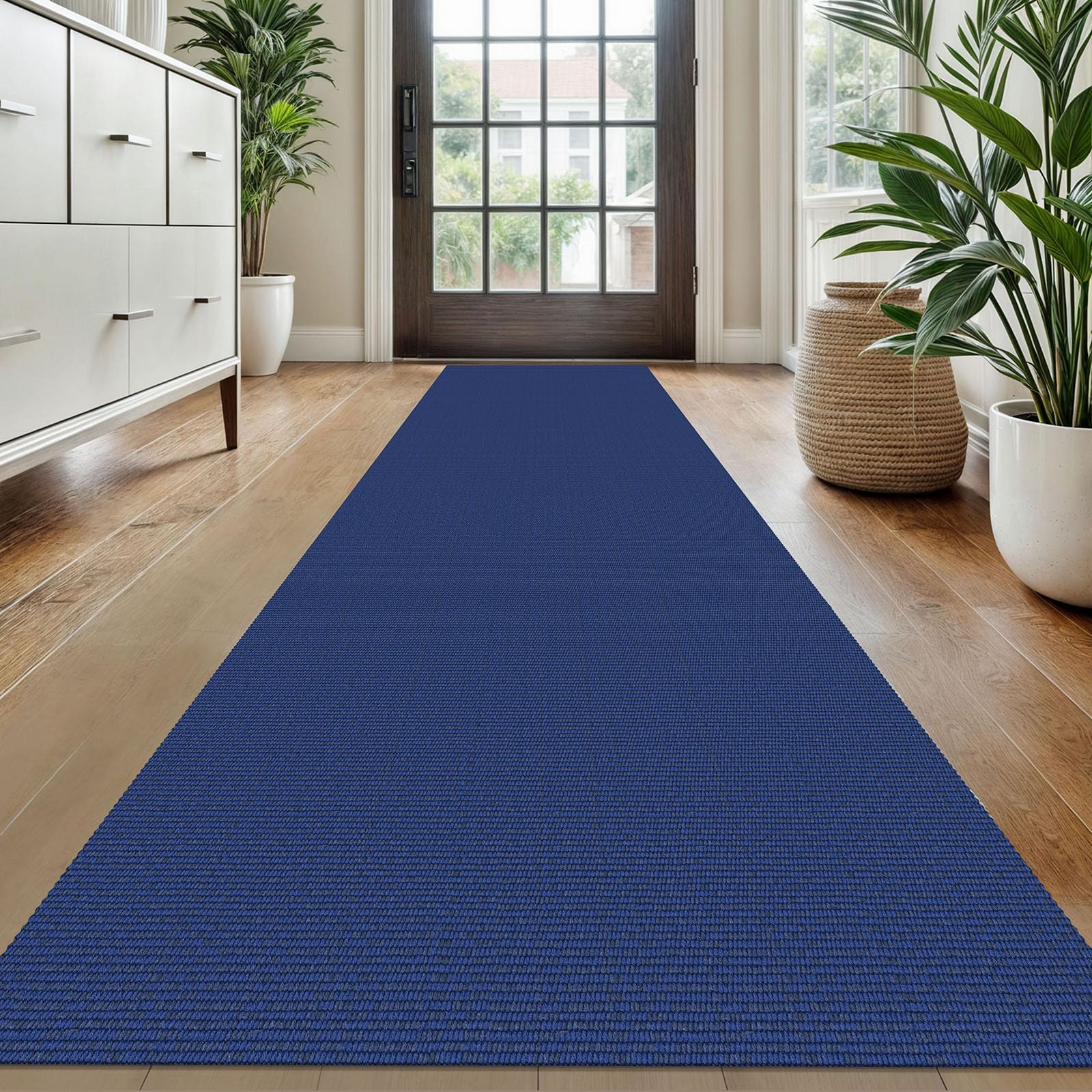 KOZYFLY Washable Runner Rug 2x10 ft Hallway Kitchen Runner Rugs with Rubber Backing Bobo Entryway Runner Indoor, Long Carpet Runners for Hall Kitchen Entryway, Royal Blue — image 1