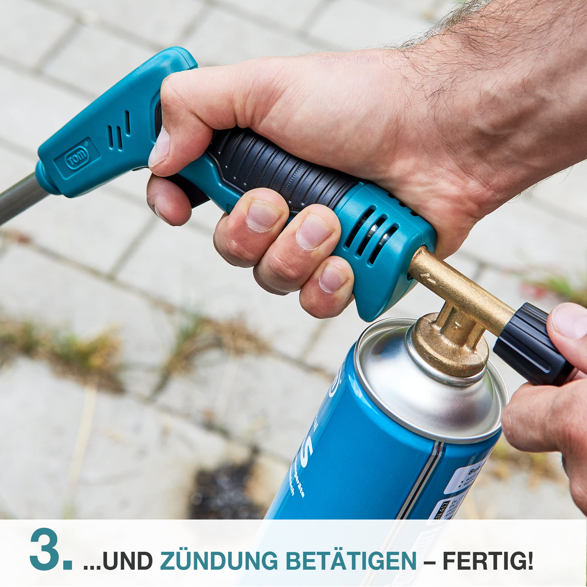 TOM 2 x, 4 x oder 8 x 330 g Universalgas Kartuschen mit Schraubgewinde 600 ml – Propan/Butan Gas Kartuschen LG-600 sind ideal für Unkrautbrenner, Abflämmgerät, Lötbrenner, Gaslampe & Co.