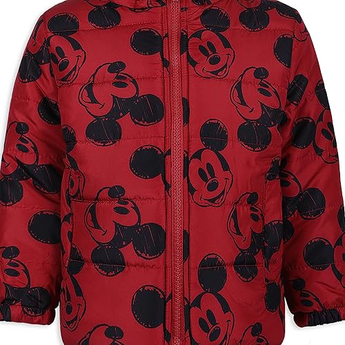 Miniatura 5 de Disney Chaqueta de Mickey Mouse para niños pequeños y pequeños, color rojo