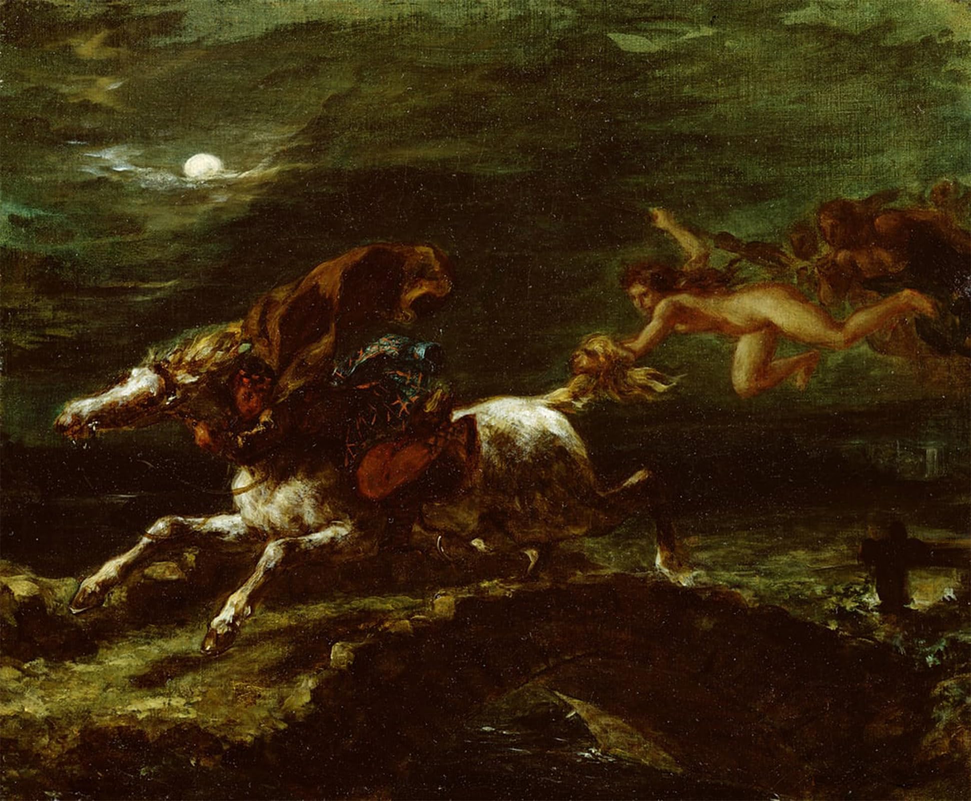 ARTXLXXBN Famous Print Painting Colorful Art Print Tam O shanter by Ferdinandeugene Delacroix Canvas Art Decorations for Home Decor 60x90cm