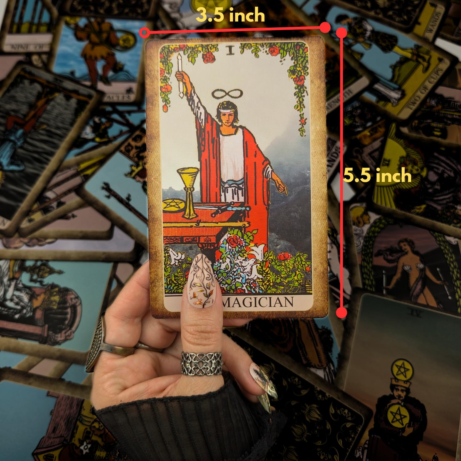 Witchy Cauldron Tarot Cards Classic Size Rider Waite Style Tarot Deck with Guidebook - Image 2