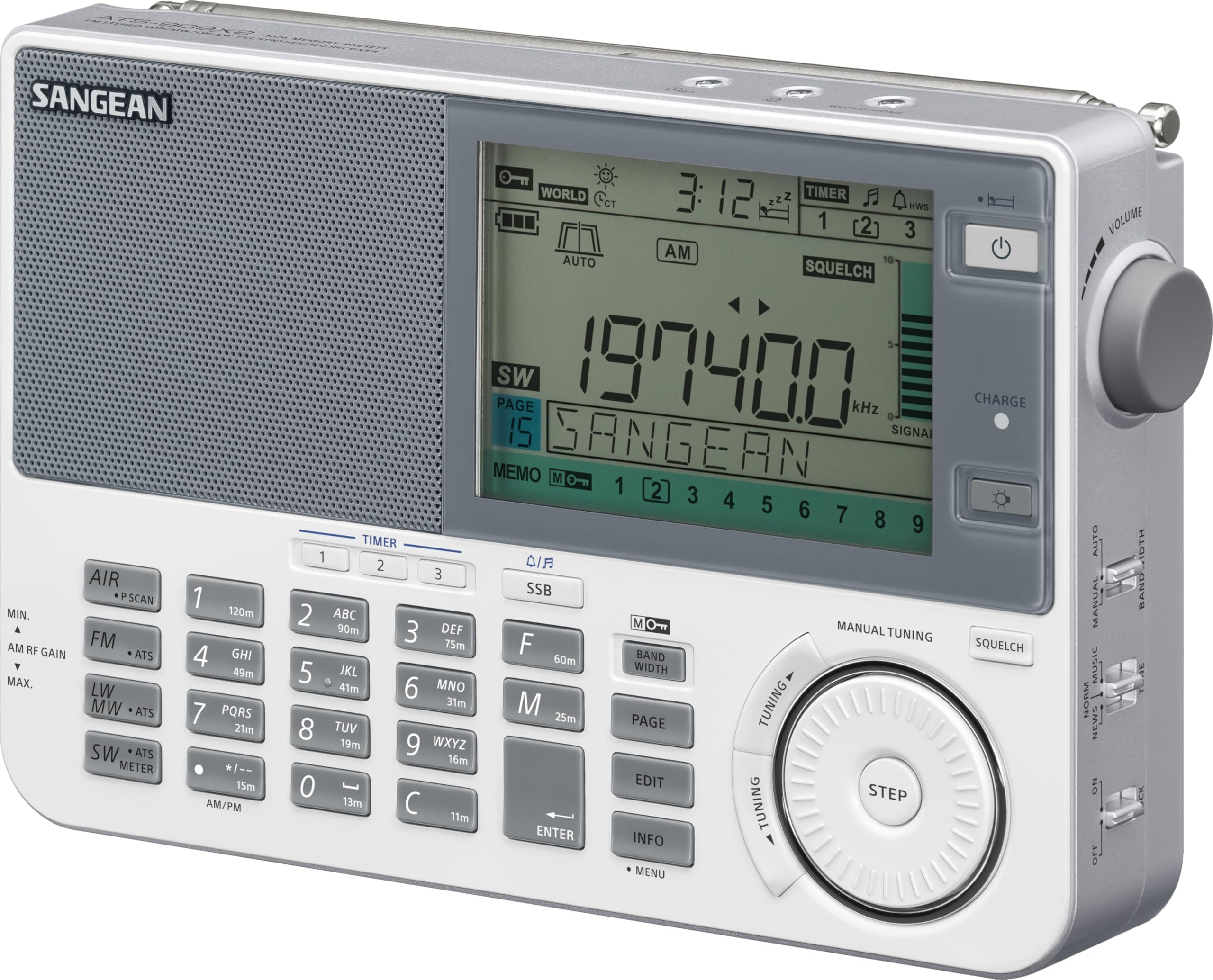 Sangean Récepteur Mondial ATS-909 X2 Blanc 1109-00033-WS