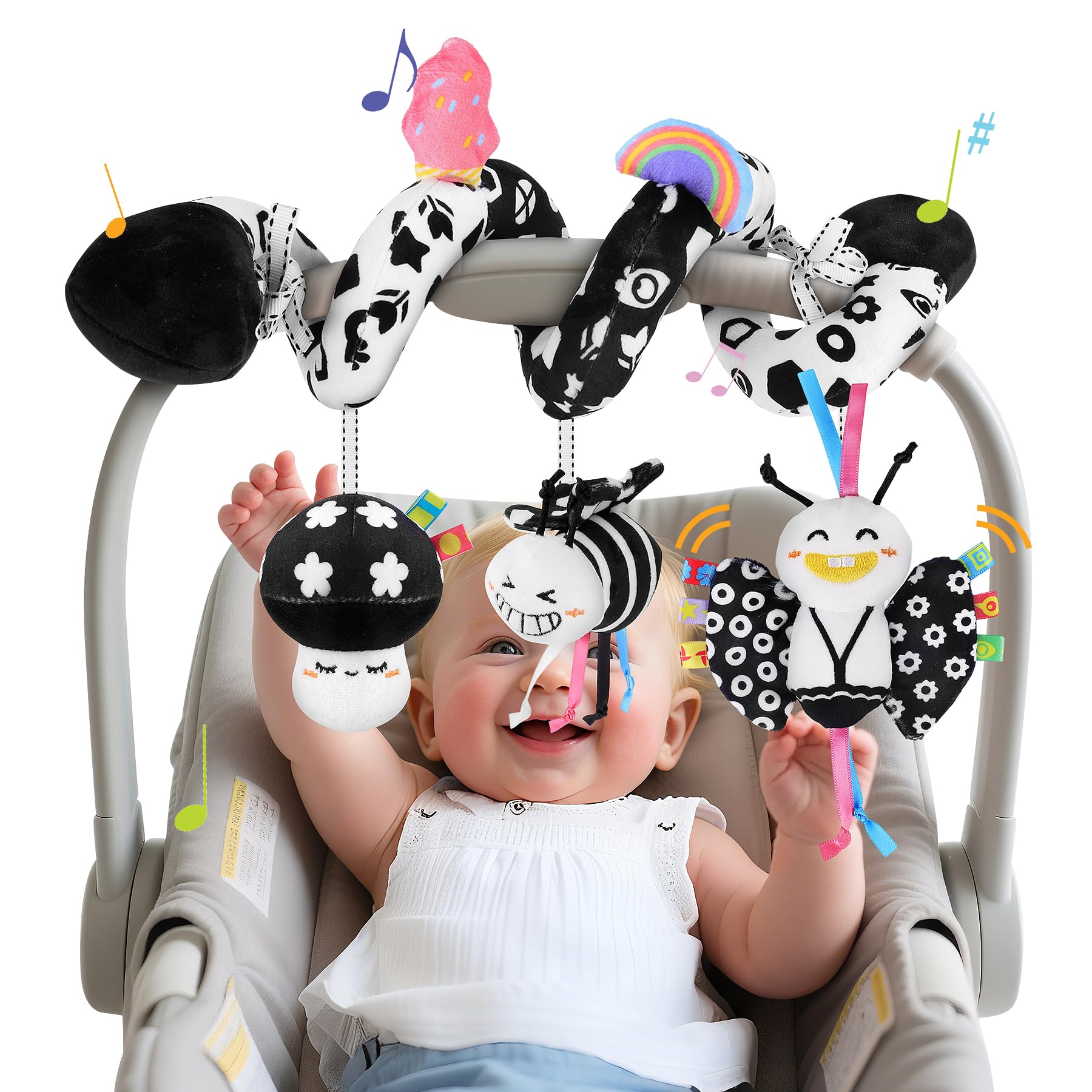 Amazon.com: Zendstanding Spiral Car Seat Toys for Babies, 0-6 Amazon.com: Zendstanding Spiral Car Seat Toys for Babies, 0-6