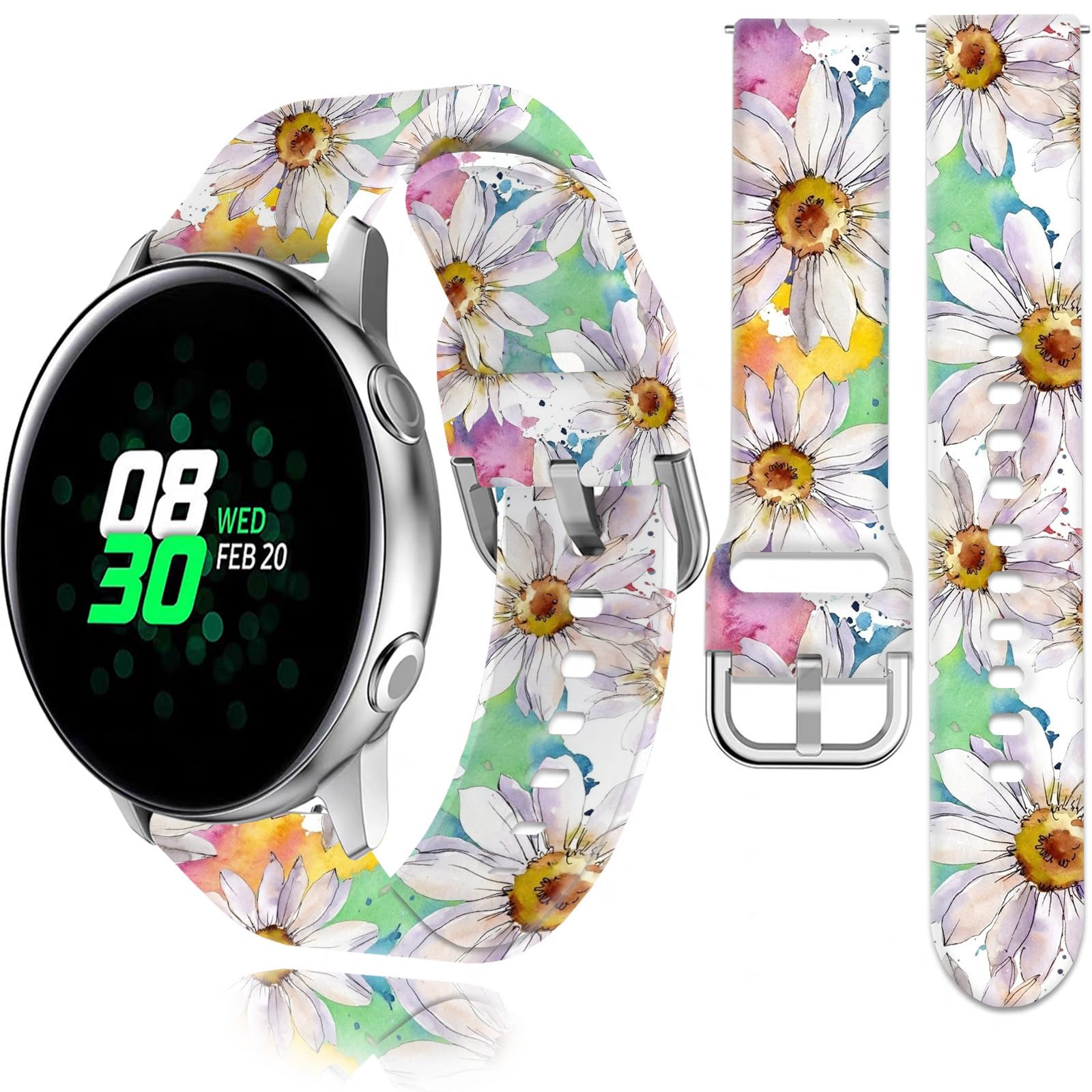 20mm Watch Bands Compatible with Samsung Galaxy Watch 7 FE 6 5 4 40mm 44mm, Galaxy Watch 6 4 Classic 5 Pro 45mm Active2 Band, Sport Watch Straps for