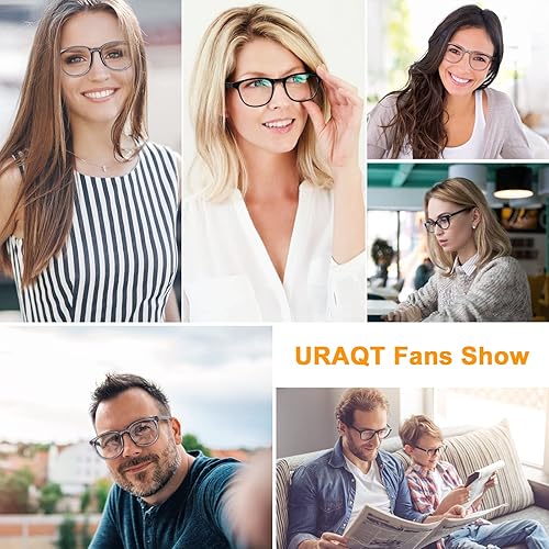 Miniatura 7 de Gafas de bloqueo de luz azul, paquete de 2 lentes falsos antifatiga ocular para juegos de computadora con lente transparente para mujeres y hombres