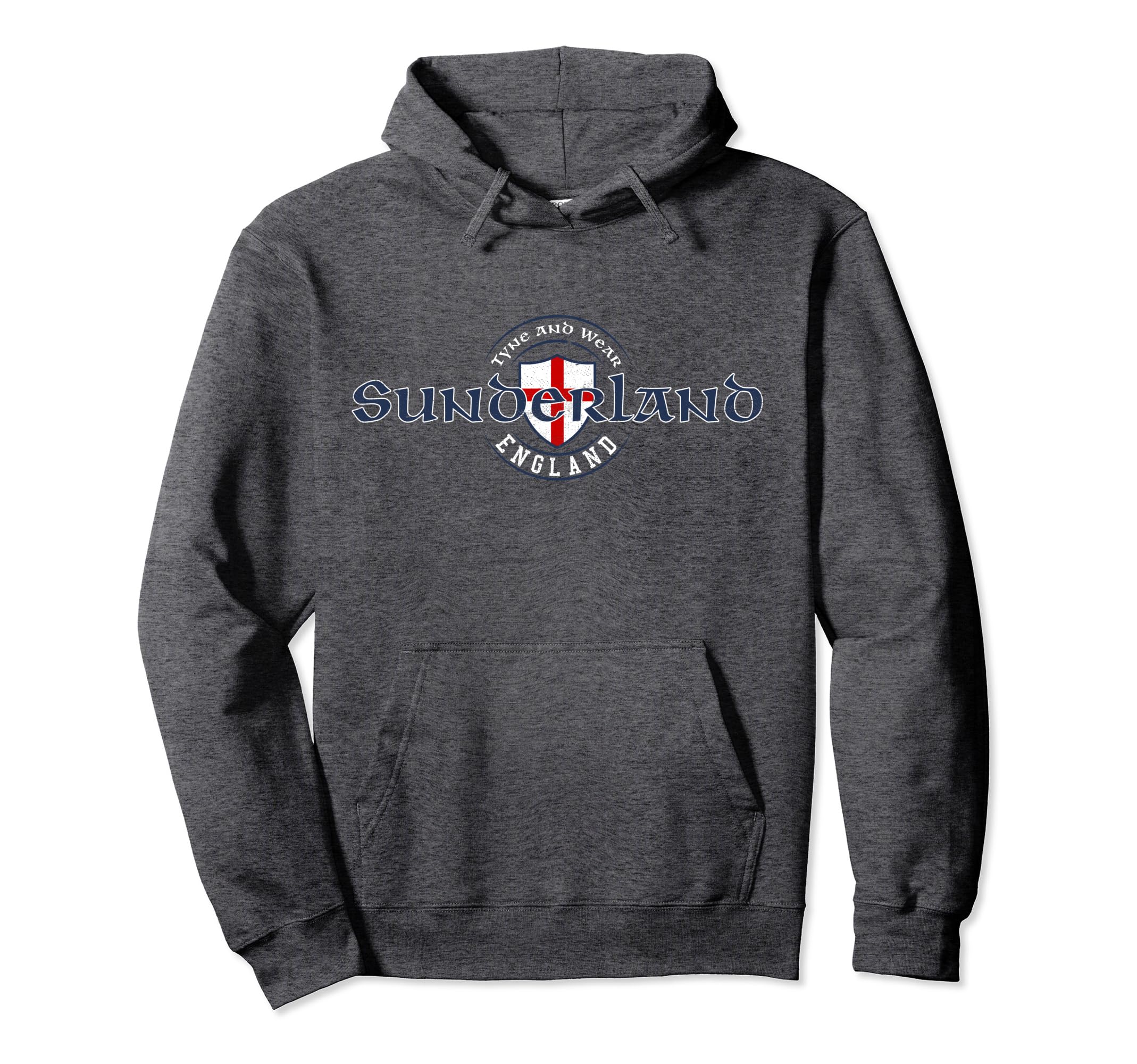 England Travel Town DesignsSunderland Tyne and Wear England English Flag Pullover Hoodie