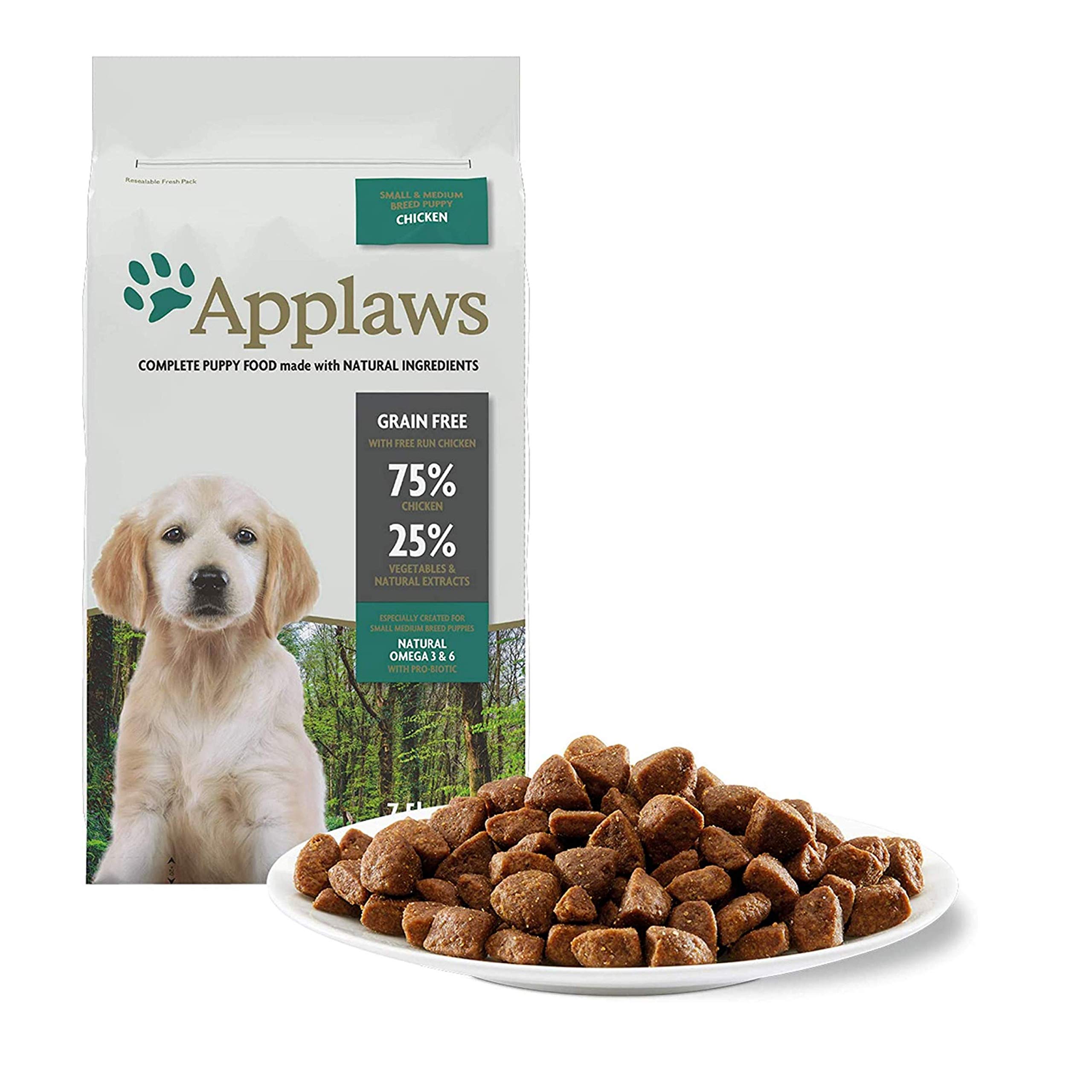 Applaws Appas Complete Dry Pies Food dla dorosłych Grain Free Chicken Food for Small and Medium Puppy rasa - torba 1 x 15 kg.