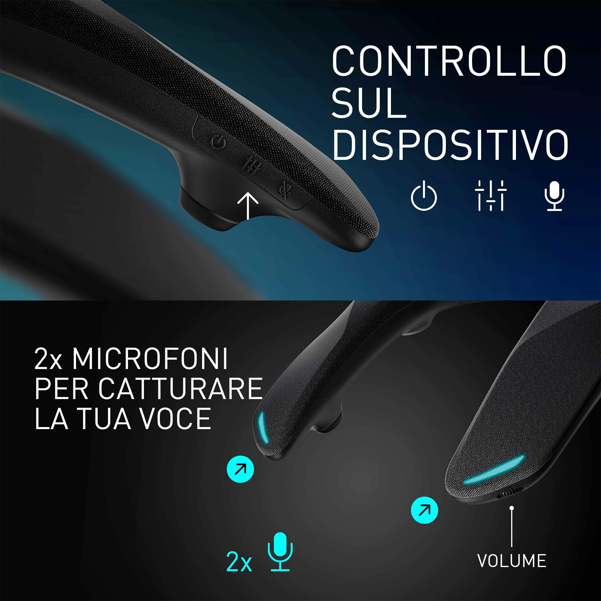 Panasonic SC-GNW30 Altoparlante da collo, Home Cinema, Sistema audio surround personale, microfono integrato, HDMI 2.1, USB, Bluetooth, compatibile con TV, PC, macOS, PS4/PS5/Switch/Xbox