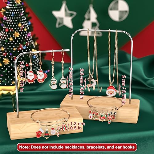 Miniatura 3 de Noverlife 100 dijes de metal de Navidad para bricolaje, dijes de esmalte dorado de Navidad, colgantes de joyería de Navidad para fabricación de