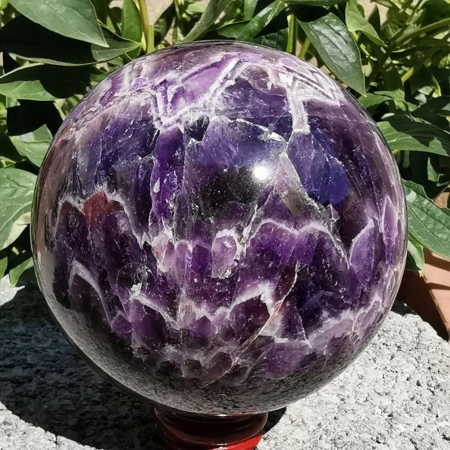 美しい ナチュラル ドリーミー アメジスト スフィア クォーツ