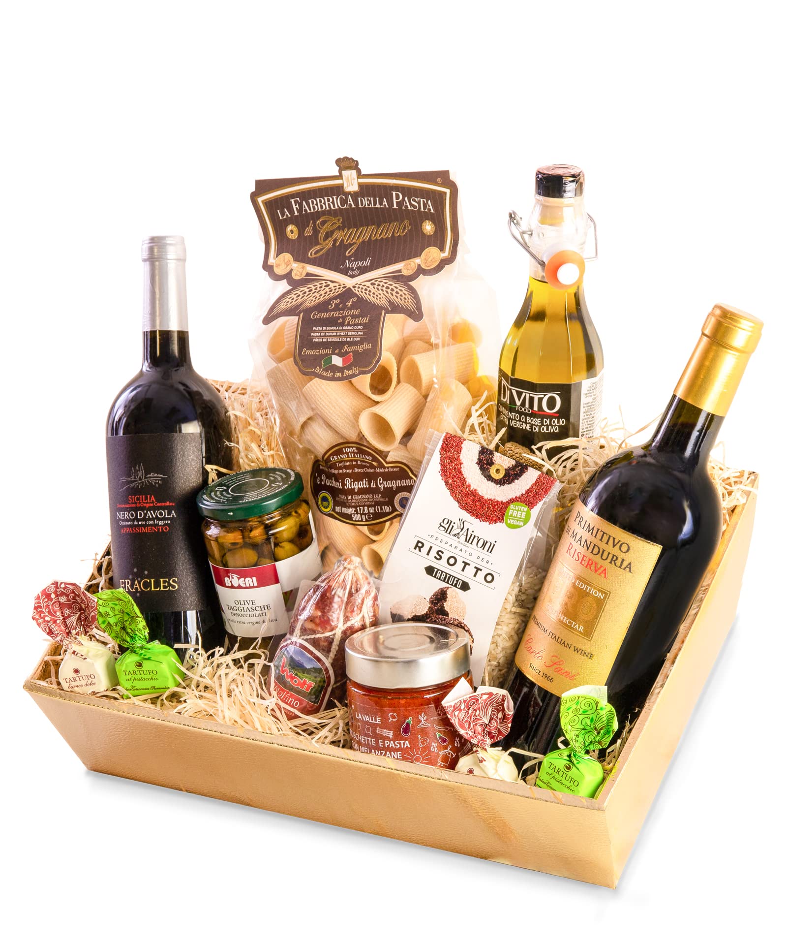Feinkost Geschenkkorb SAPORI D'ITALIA DELUXE mit ausgesuchten italienischen Delikatessen Spezialitäten - Geschenkset Italien