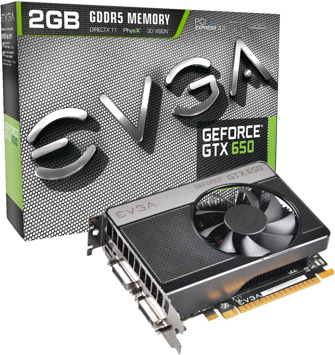 EVGA GeForce GTX 650 2048MB GDDR5 DVI mHDMI Graphics Card 02G-P4-2651-KR