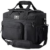 30L Extra Large Soft Cooler Bag with Bottle Opener for Camping Beach BBQ Grocery Golf Leakproof Picnic Lunch Bag, Collapsible, Top Flip Lid, 45Can (Black)