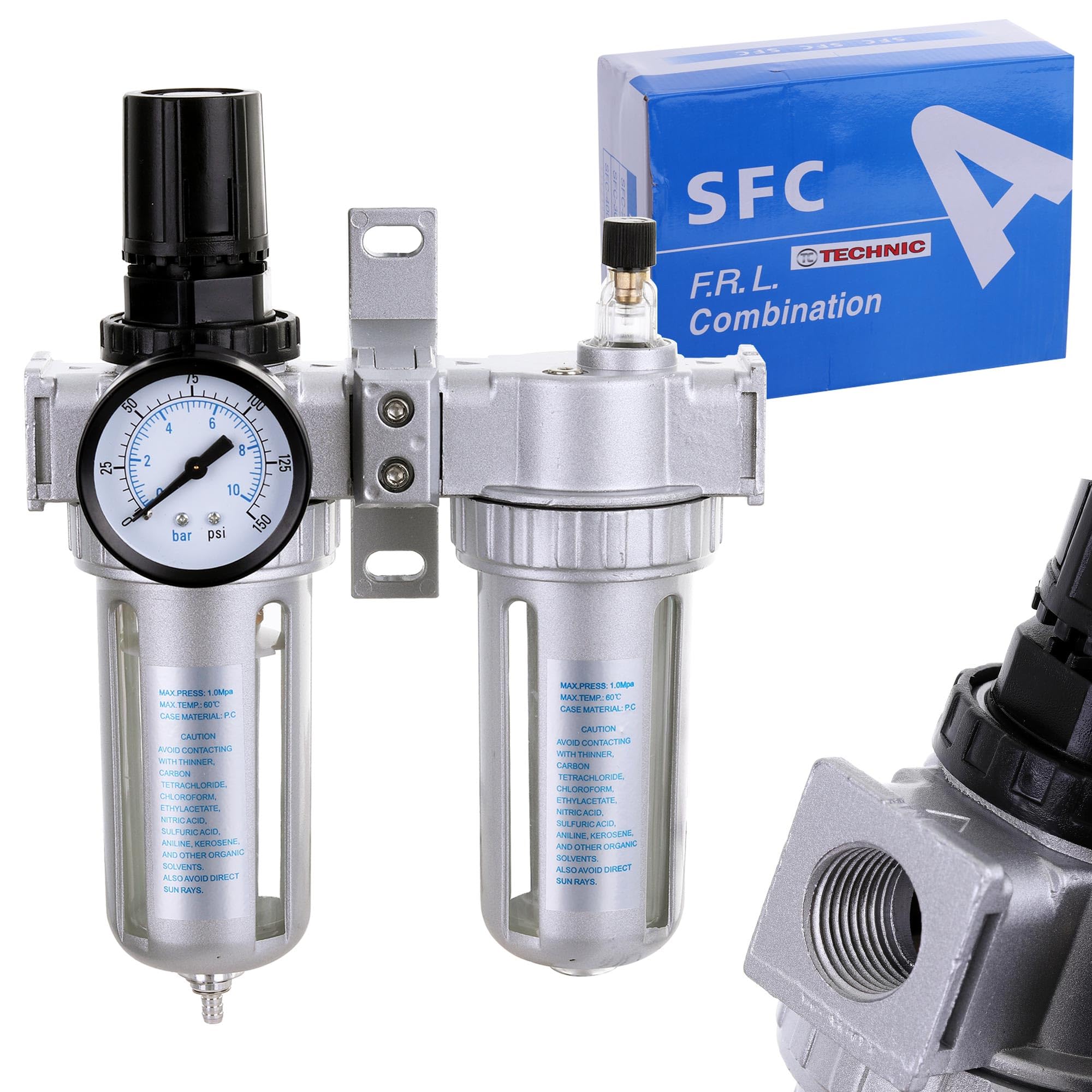 STAHLWERK Unità Di Manutenzione Separatore Acqua Oliatore Aria - Foto 11