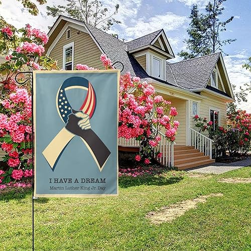 Miniatura 9 de Martin Luther King MLK - Bandera de jardín con texto en inglés "I Have A Dream", 12.5 x 18 pulgadas, banderas decorativas decorativas de doble cara